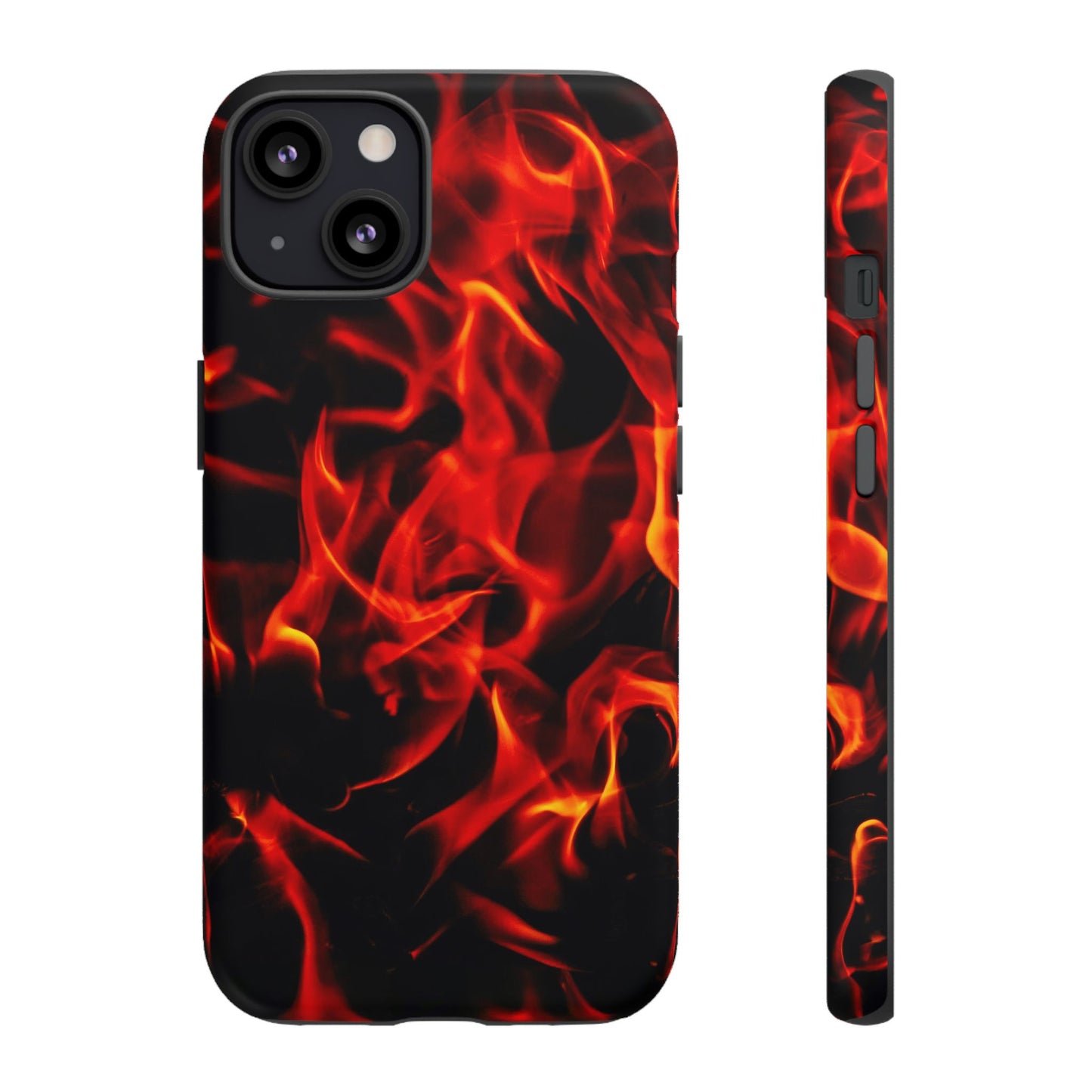 Fire Design Tough Phone Case - Bold Protection with Fiery Vibes