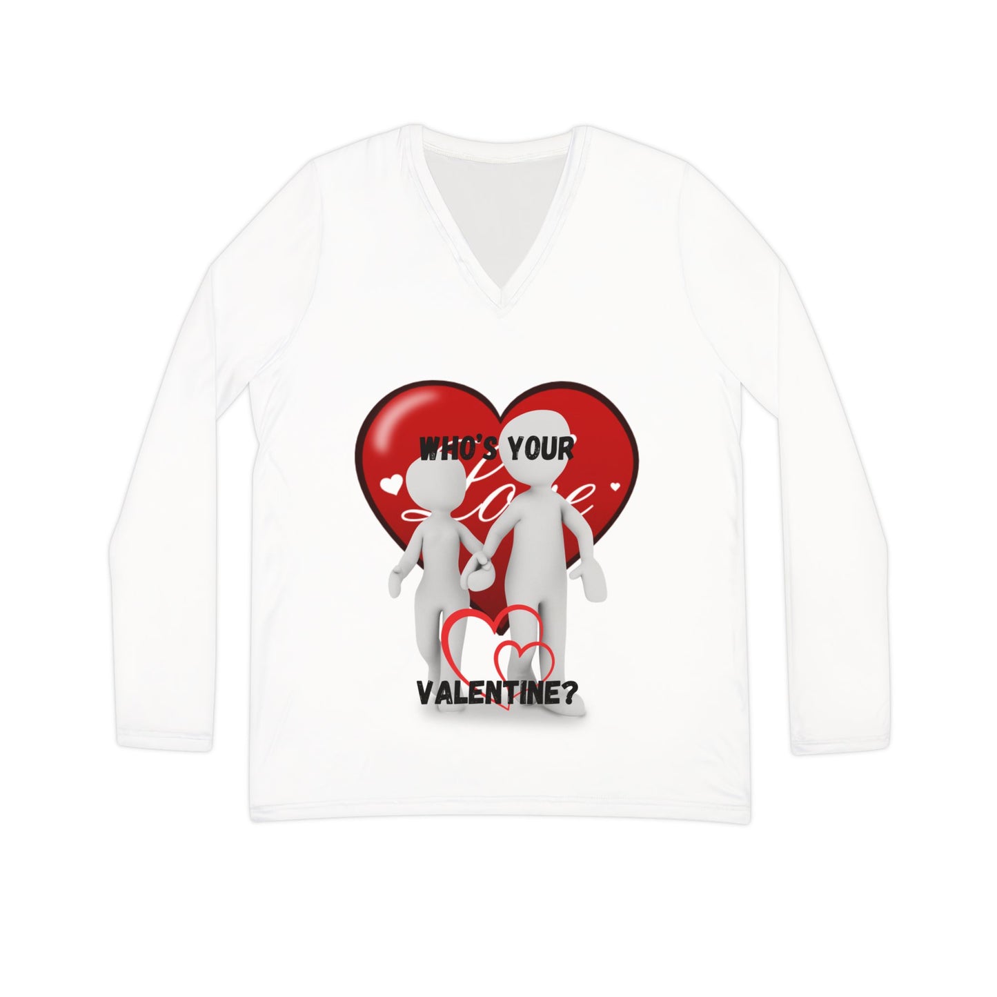 Valentine's Love Long Sleeve V-Neck Shirt for Women