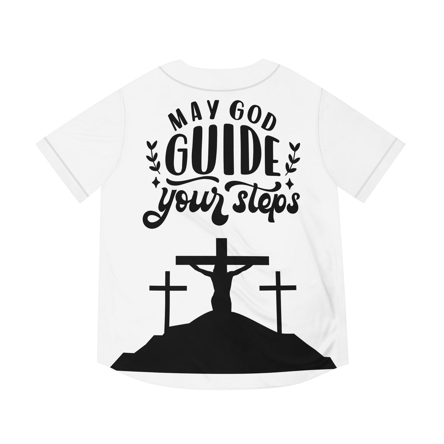 Men's Baseball Jersey - 'May God Guide Your Steps' Inspirational Design