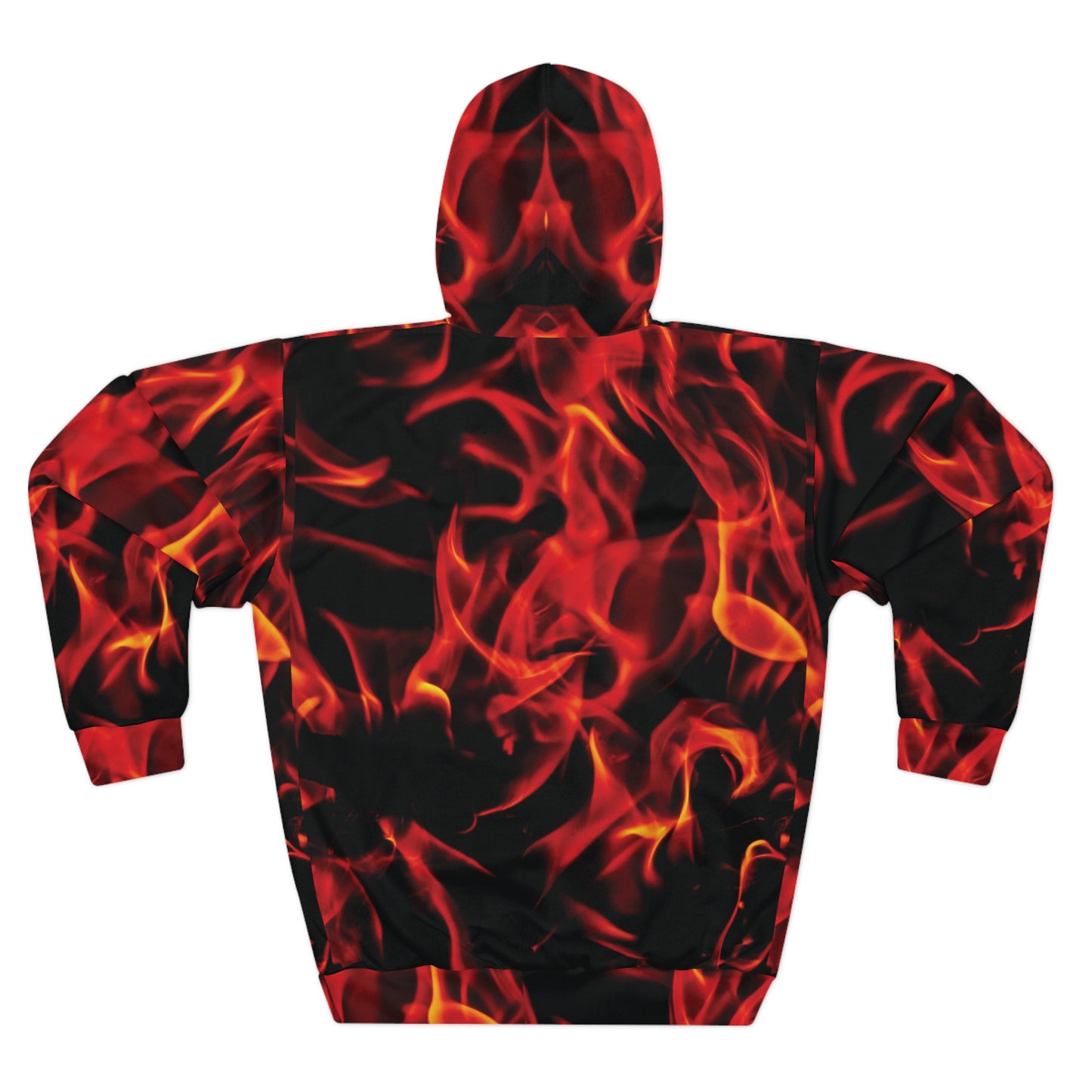 Fiery Flames Unisex Pullover Hoodie | Trendy & Cozy Apparel for Casual Wear