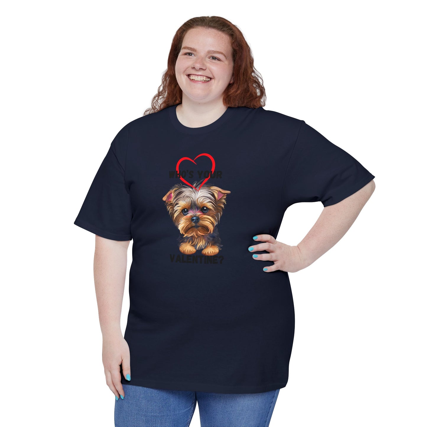 Cute Valentine's Dog T-Shirt - 'Who's Your Valentine?' Design