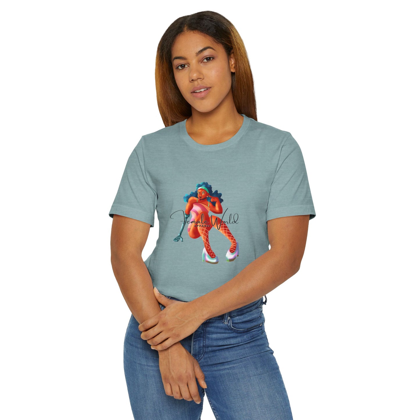 Female World Unisex Jersey T-Shirt - Bold & Playful Graphic Tee for Creative Souls