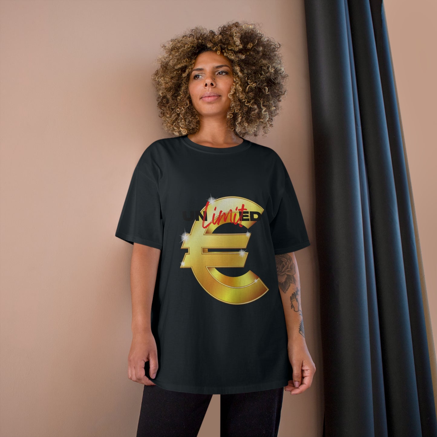 Unlimited Wealth Champion T-Shirt - Bold Euro Design for Trendsetters