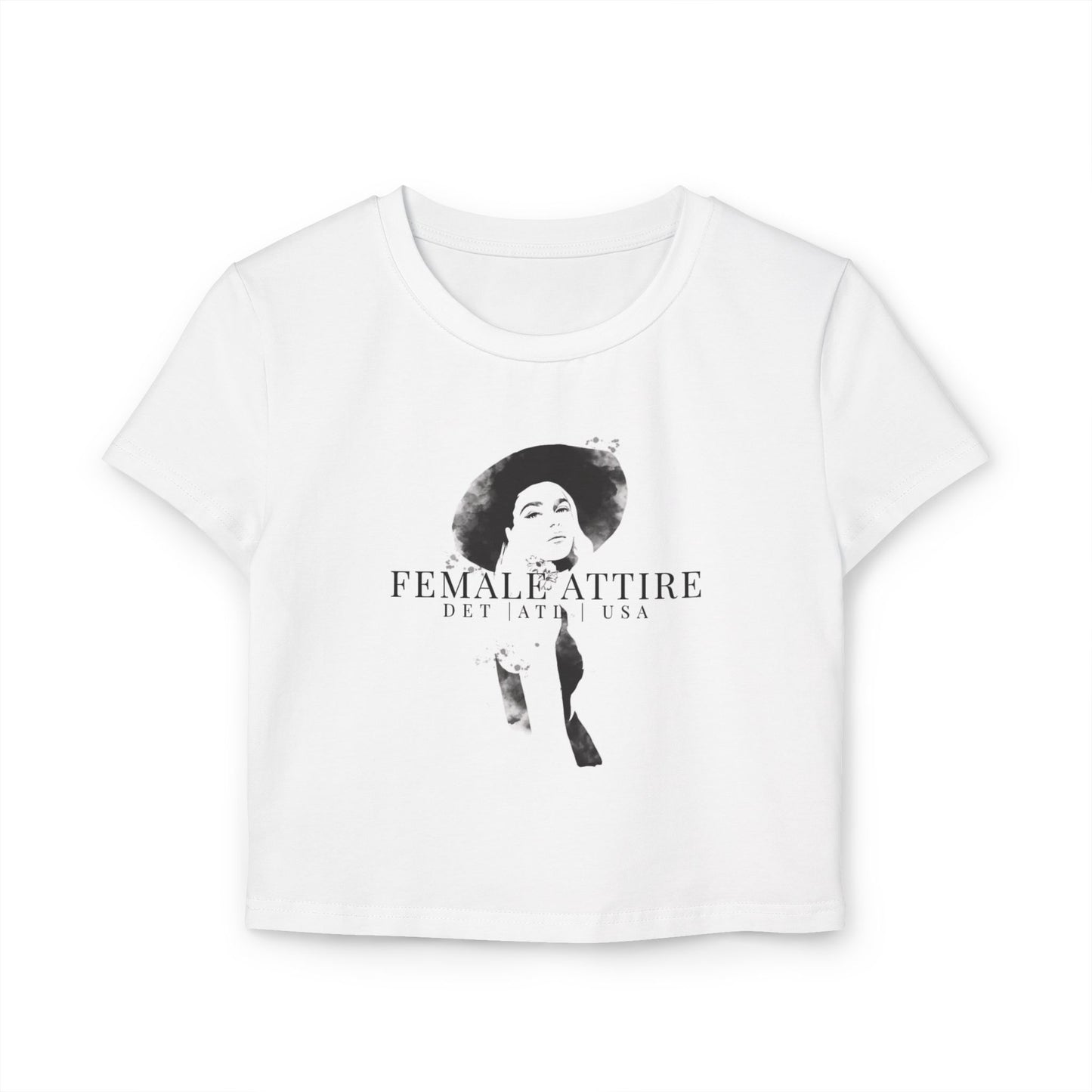 Trendy Women's Baby Tee with Feminine Graphic Design - Perfect for Casual Outings