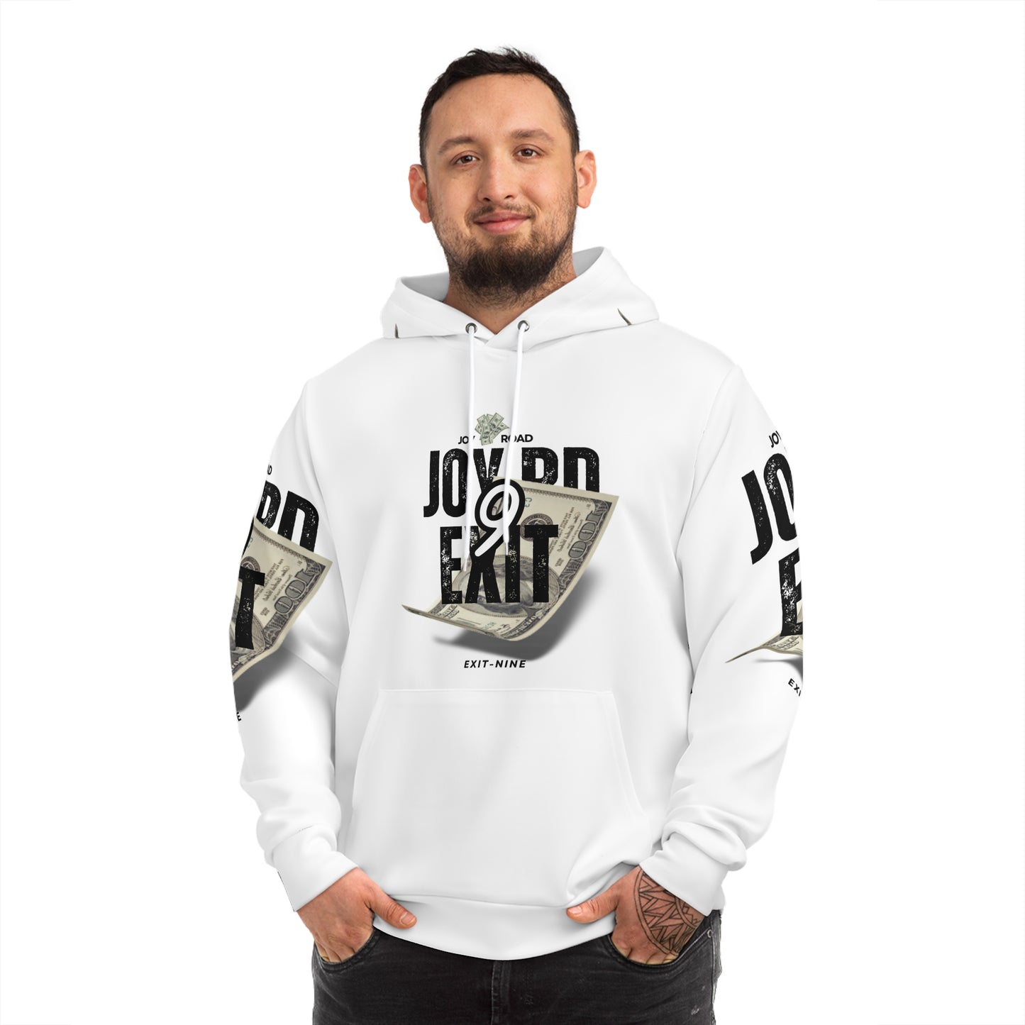 Joy Road Exit Nine Graphic Hoodie - Trendy Streetwear for Celebrations