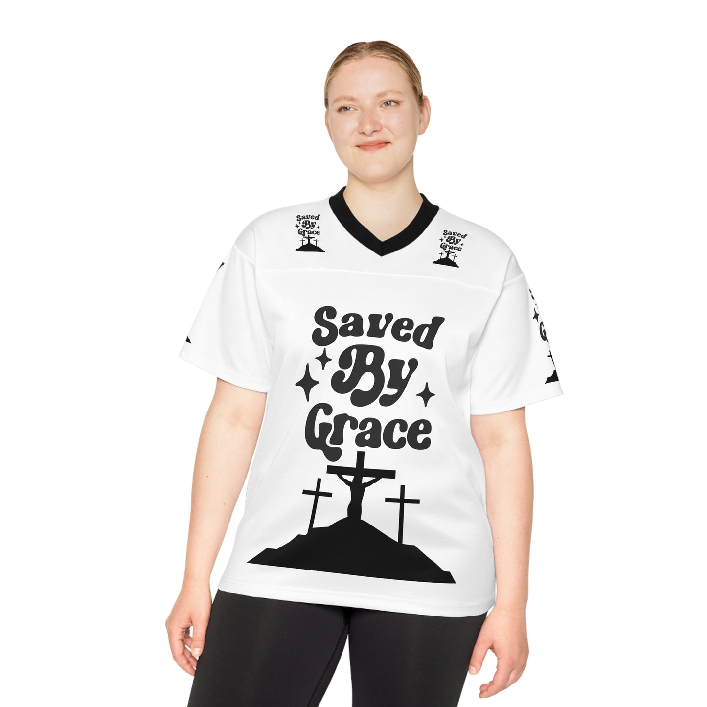 Saved By Grace Unisex Football Jersey (AOP)