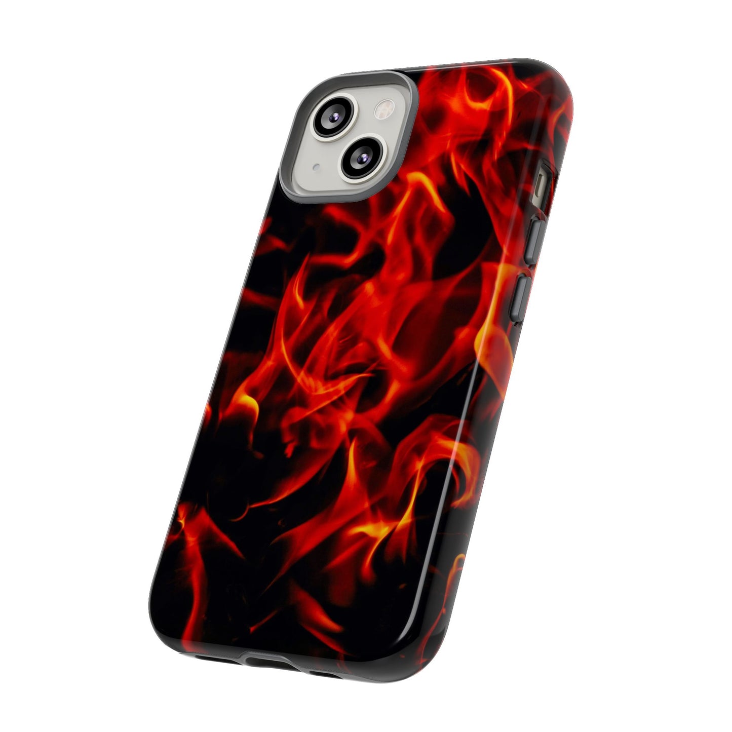 Fire Design Tough Phone Case - Bold Protection with Fiery Vibes