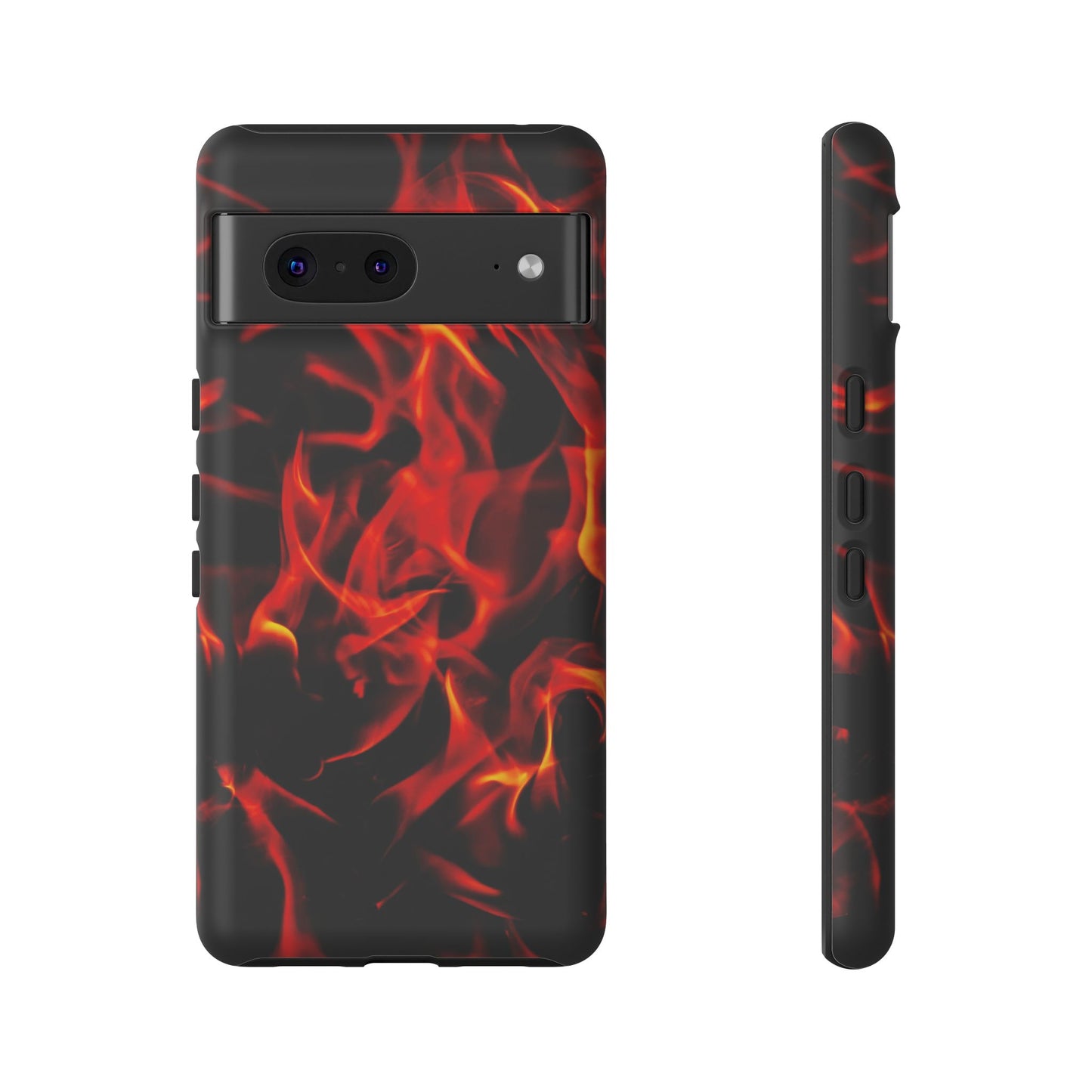 Fire Design Tough Phone Case - Bold Protection with Fiery Vibes