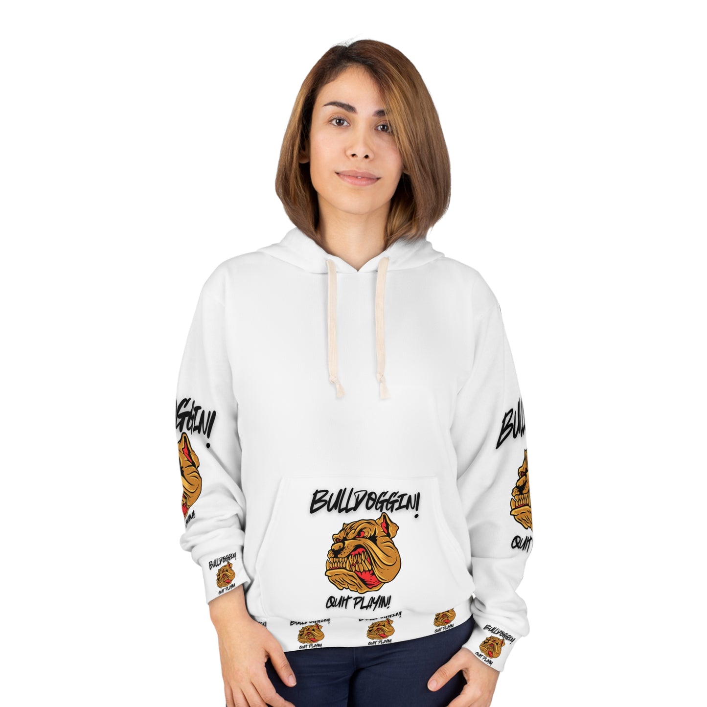 Bold Bulldog Graphic Unisex Pullover Hoodie - Fun Statement Wear for Dog Lovers