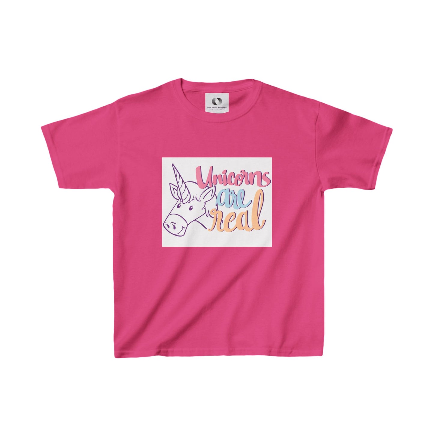 Unicorns Are Real Kids Tee - Fun & Playful Cotton Shirt for Unicorn Lovers