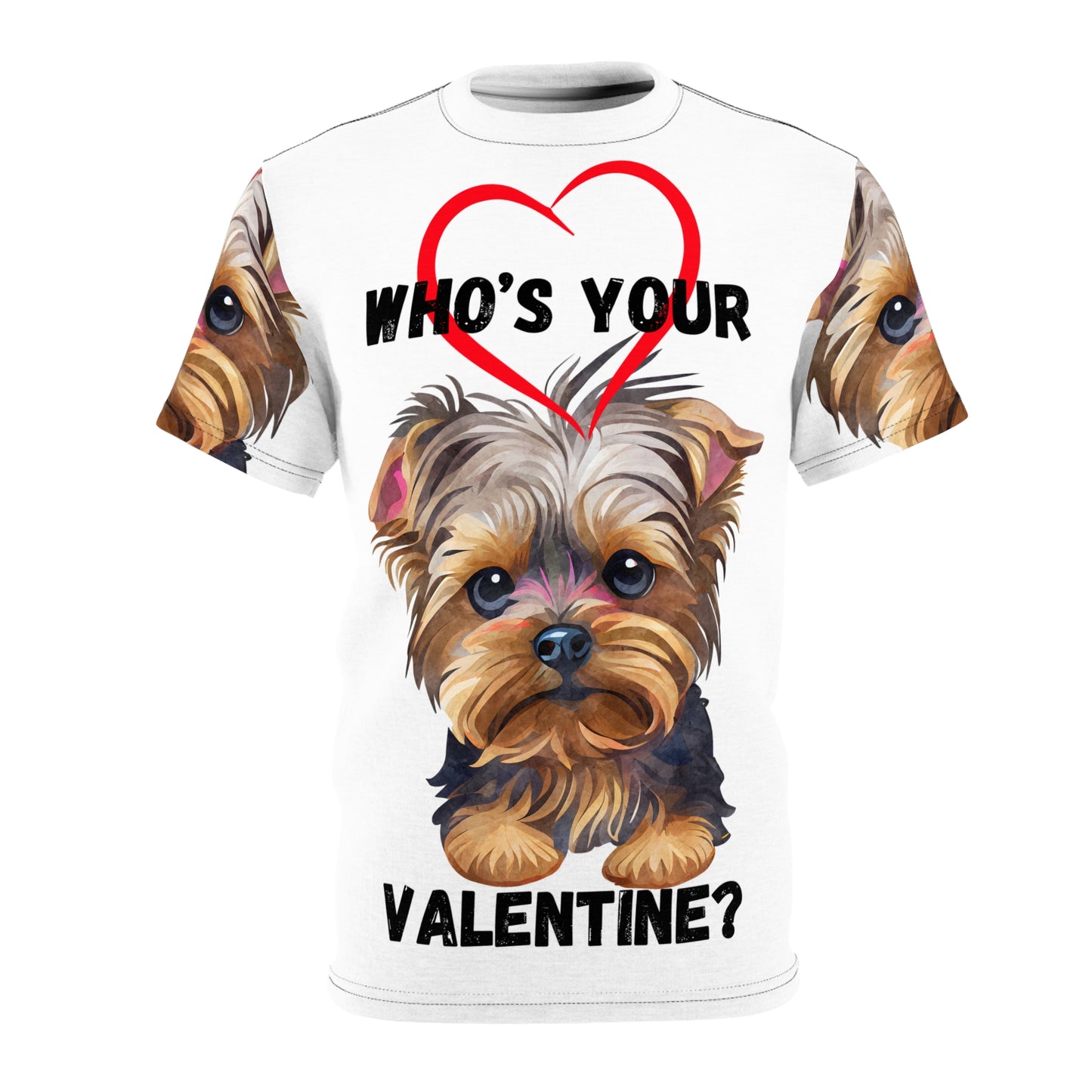 Valentine's Day Unisex Dog Lover Tee - "Who's Your Valentine?"