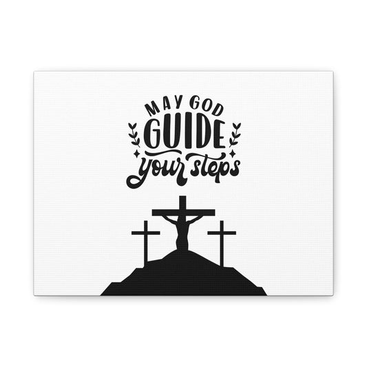 Inspirational Canvas Wall Art - "May God Guide Your Steps"