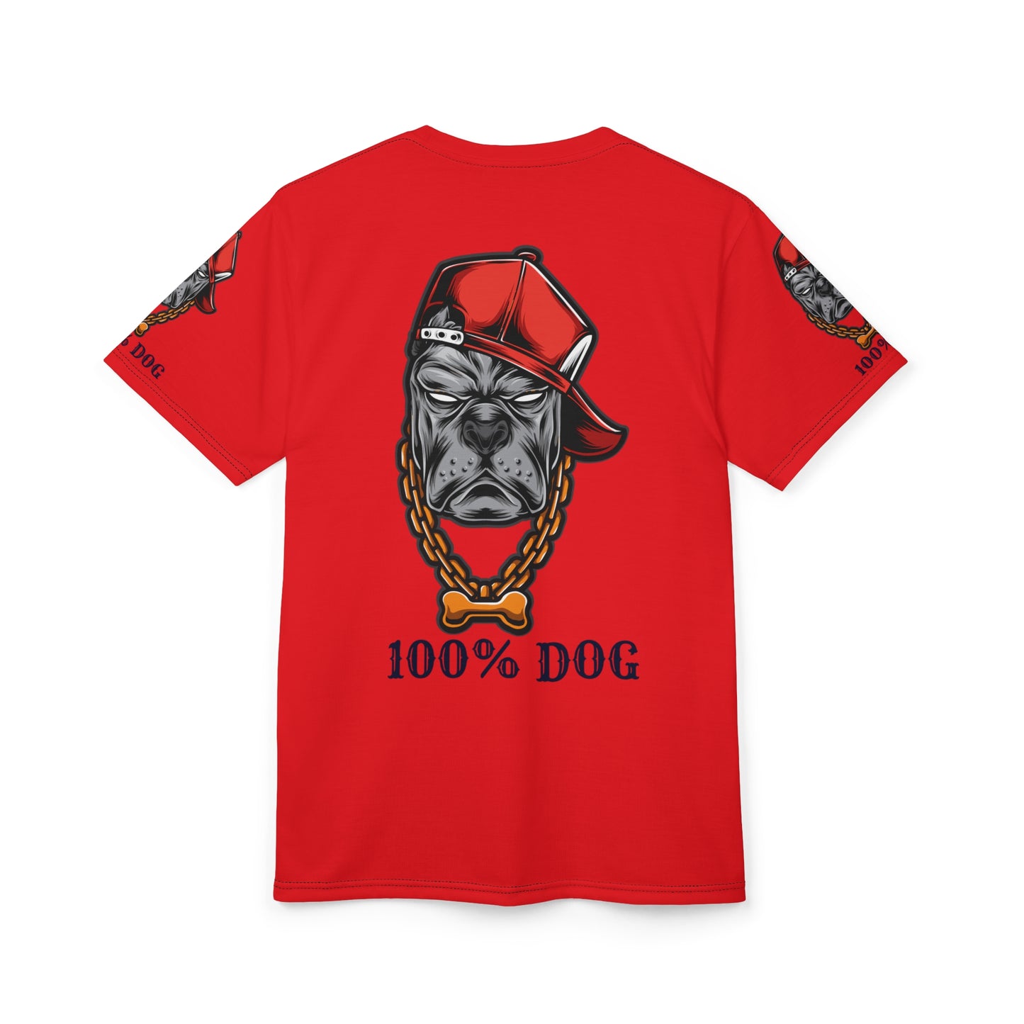 100% Dog Unisex Cut & Sew Tee - Trendy Pet Lover Apparel