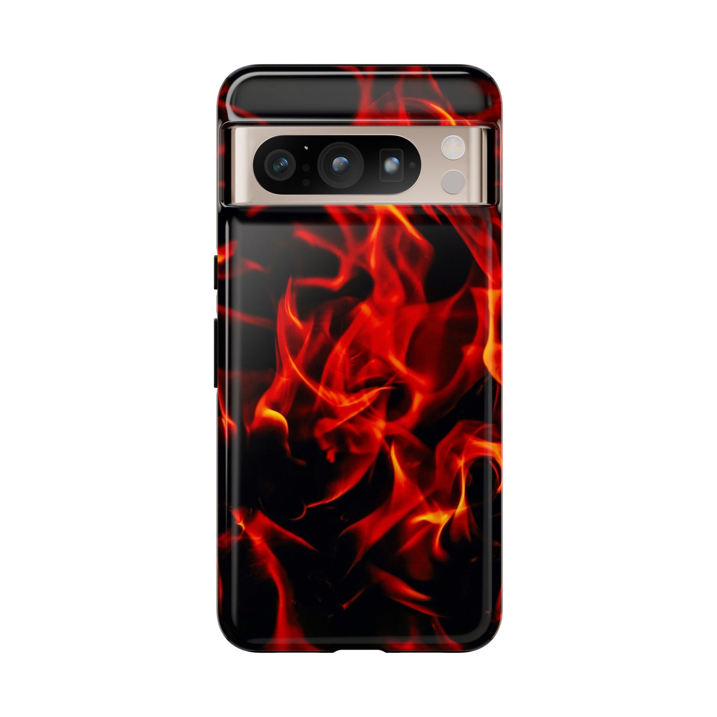 Fire Design Tough Phone Case - Bold Protection with Fiery Vibes