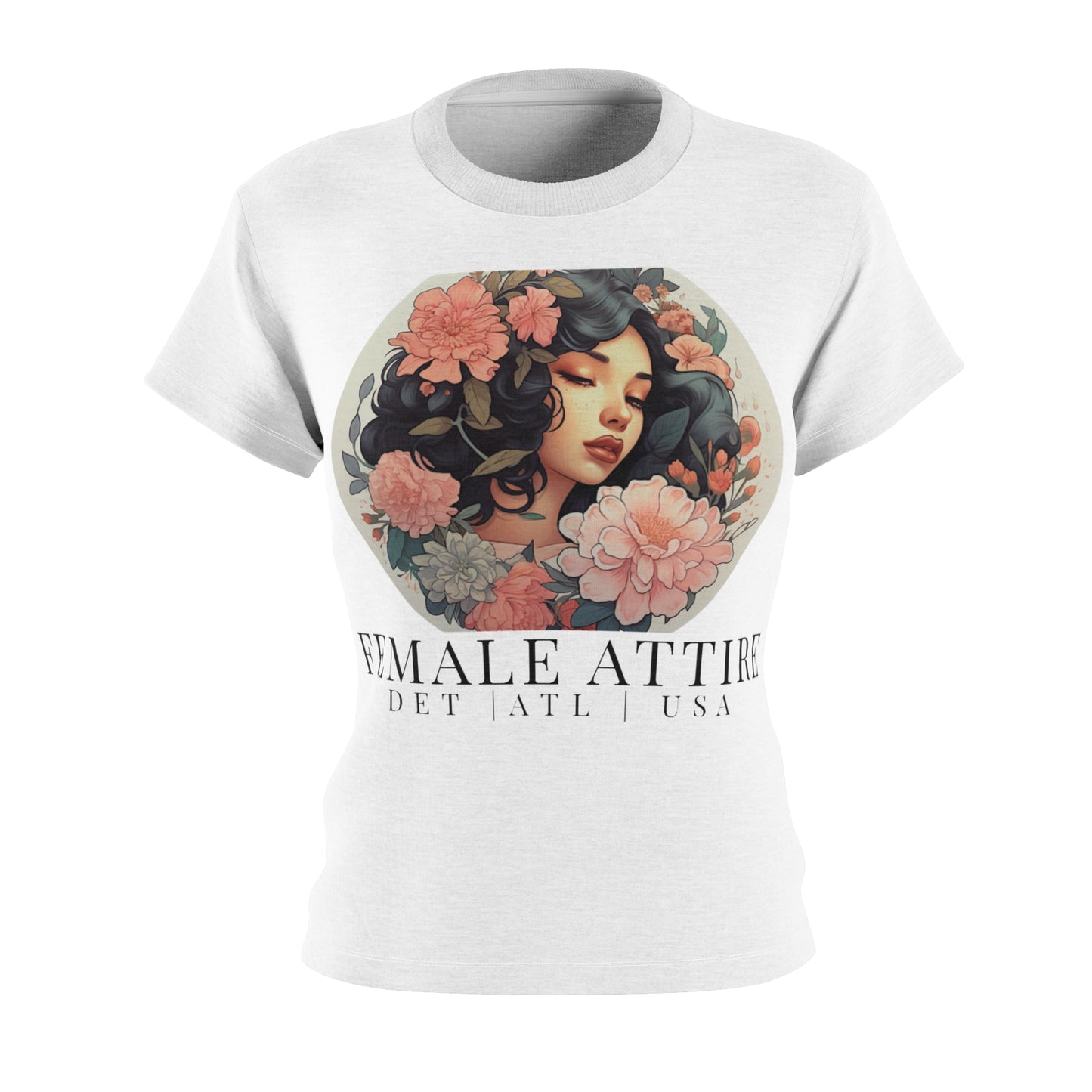 Floral Graphic Tee - Female Attire Design for Trendy Women