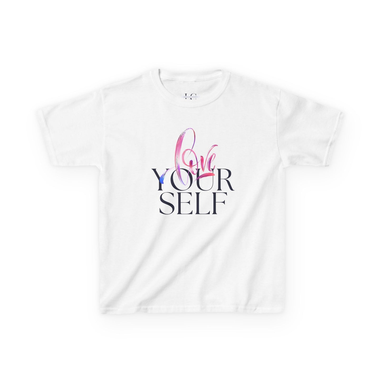 Kids 'Love Yourself' Heavy Cotton Tee - Positive Vibes & Self-Esteem T-Shirt