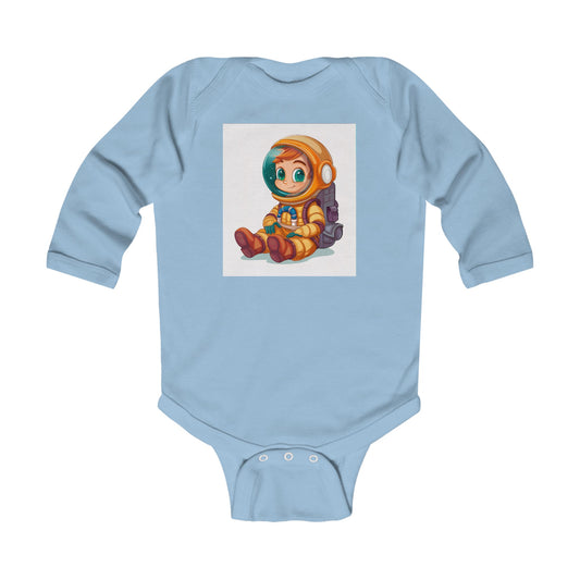 Cute Astronaut Infant Long Sleeve Bodysuit for Baby Explorers