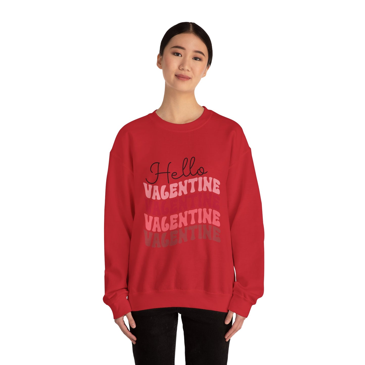 Hello Valentine Unisex Heavy Blend Crewneck Sweatshirt