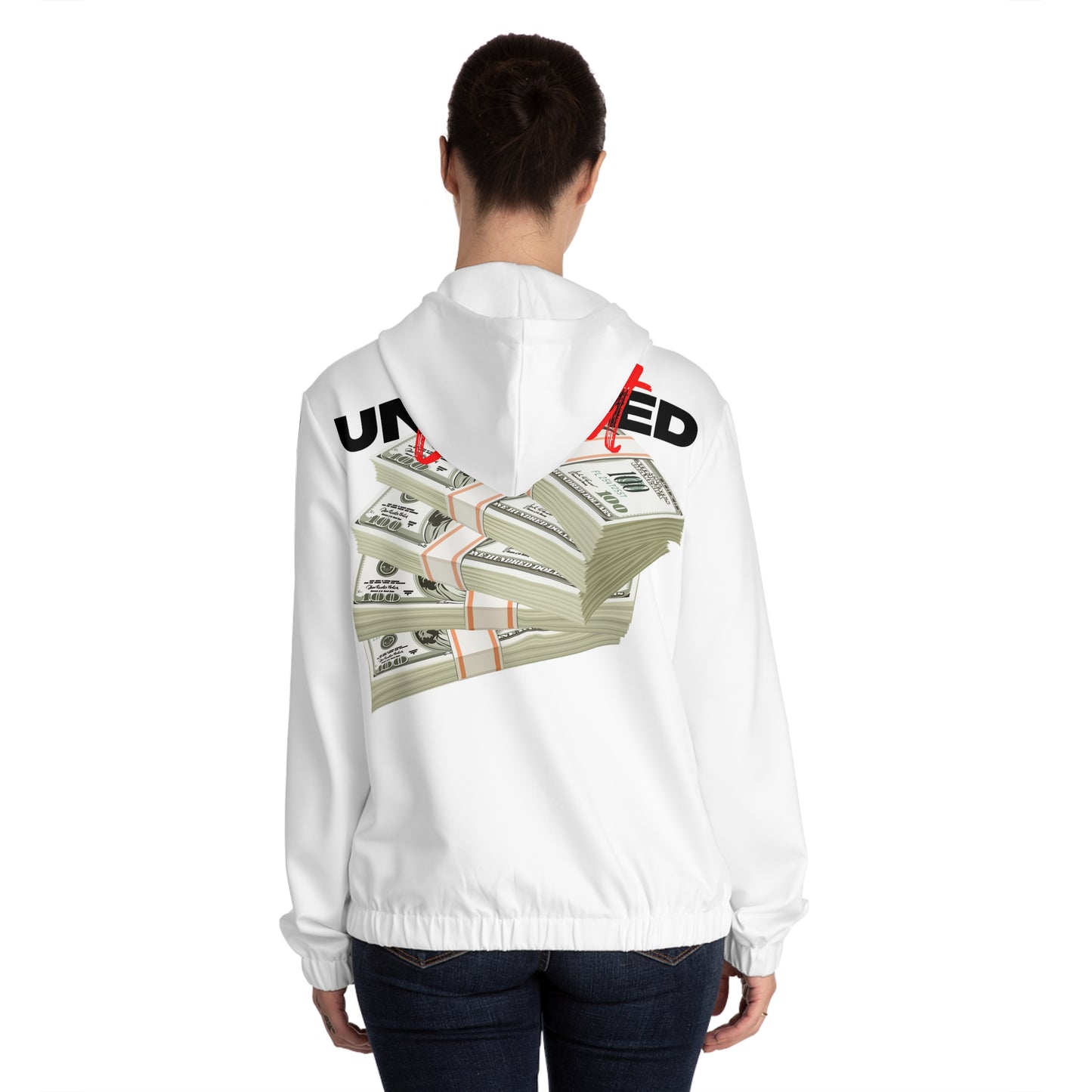 Women’s Full-Zip Hoodie - Unlimited Wealth Design