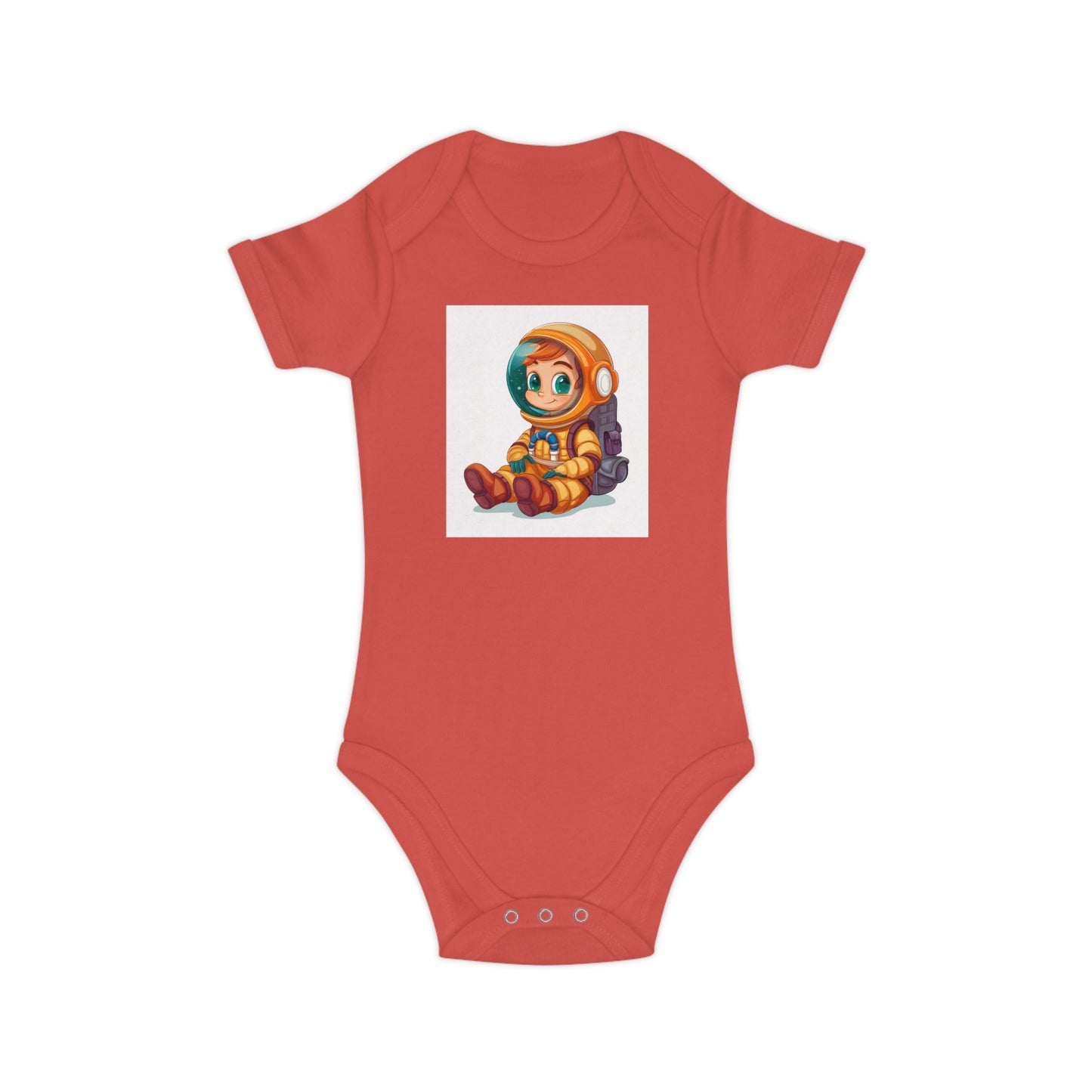 Astronaut Adventure Combed Cotton Baby Bodysuit - Cute Space Explorer Design