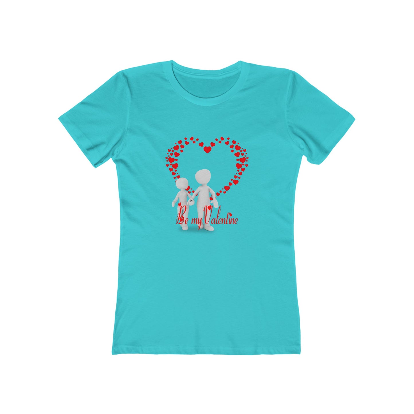 Be My Valentine Women's Boyfriend Tee - Cute Heart Design for Love and Romance