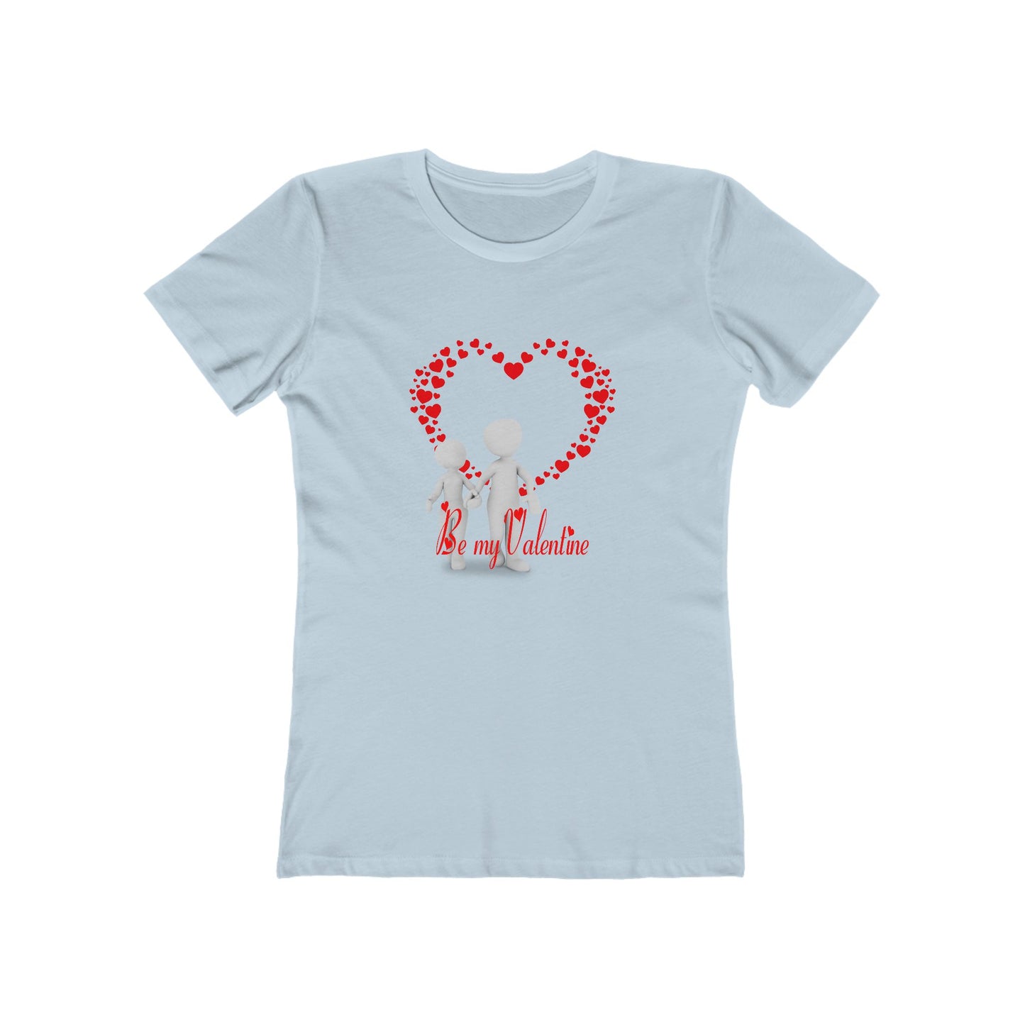 Be My Valentine Women's Boyfriend Tee - Cute Heart Design for Love and Romance