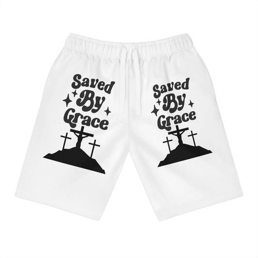 Saved By Grace Athletic Long Shorts (AOP)