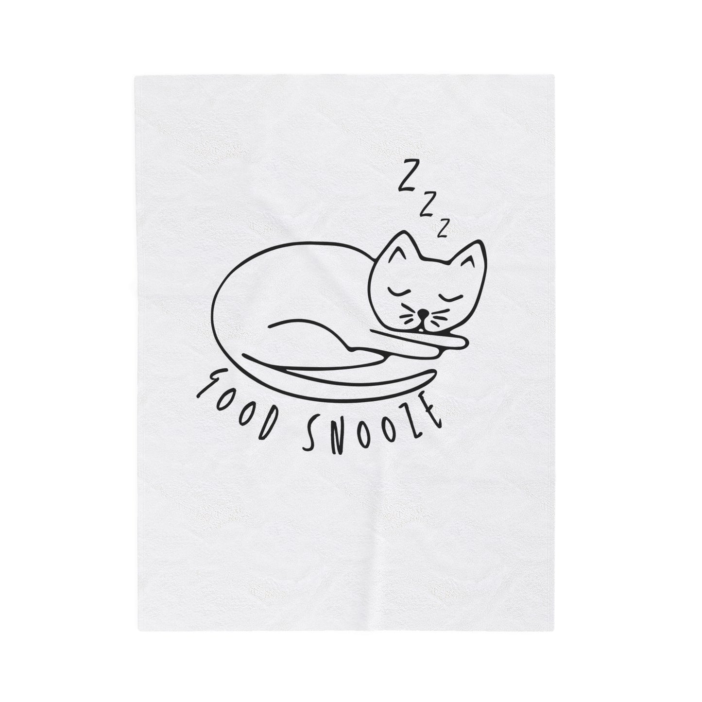 Good Snooze Cat Velveteen Plush Blanket - Cozy and Comfy for Cat Lovers