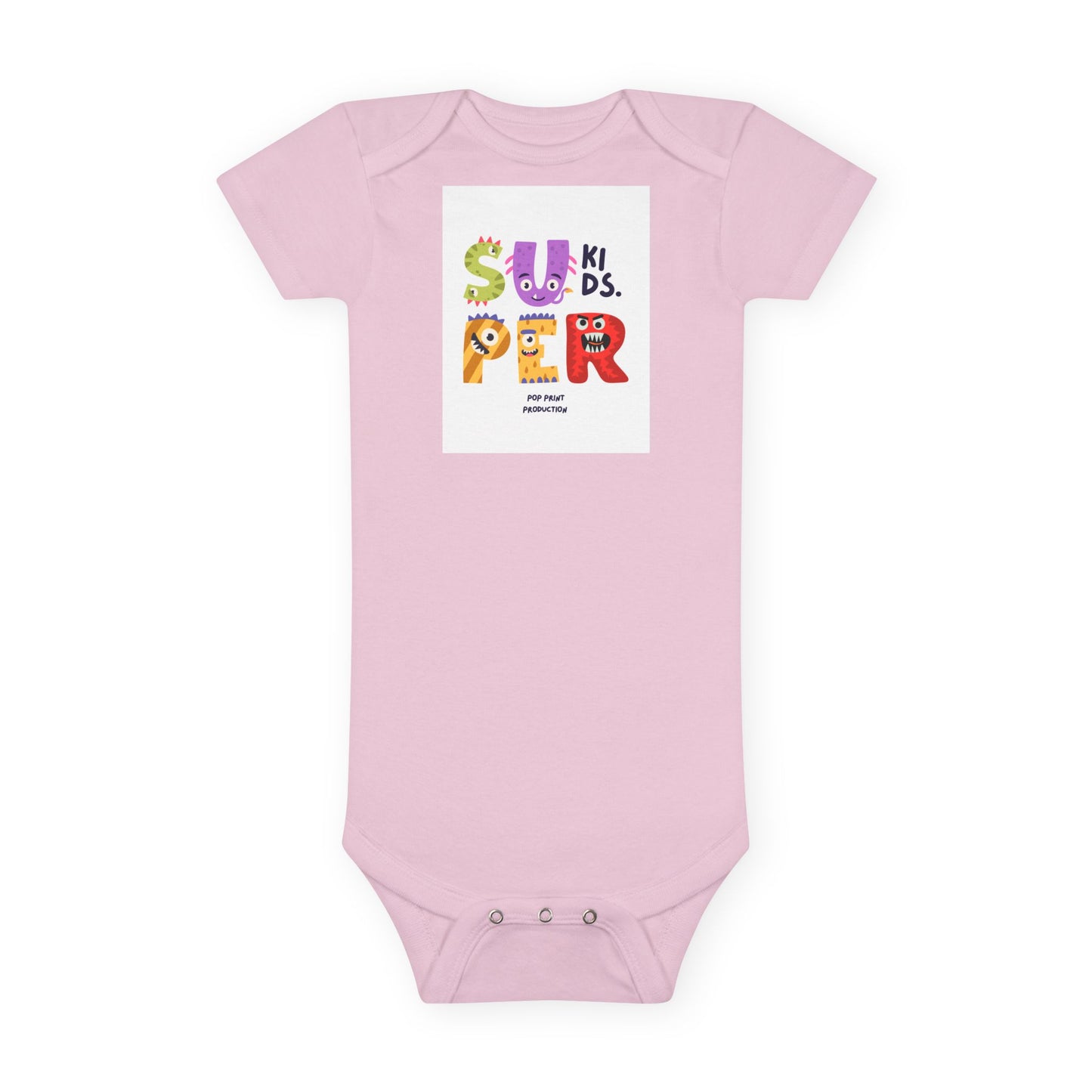 Super Cool Kids Short Sleeve Baby Onesie - Fun, Colorful Baby Apparel