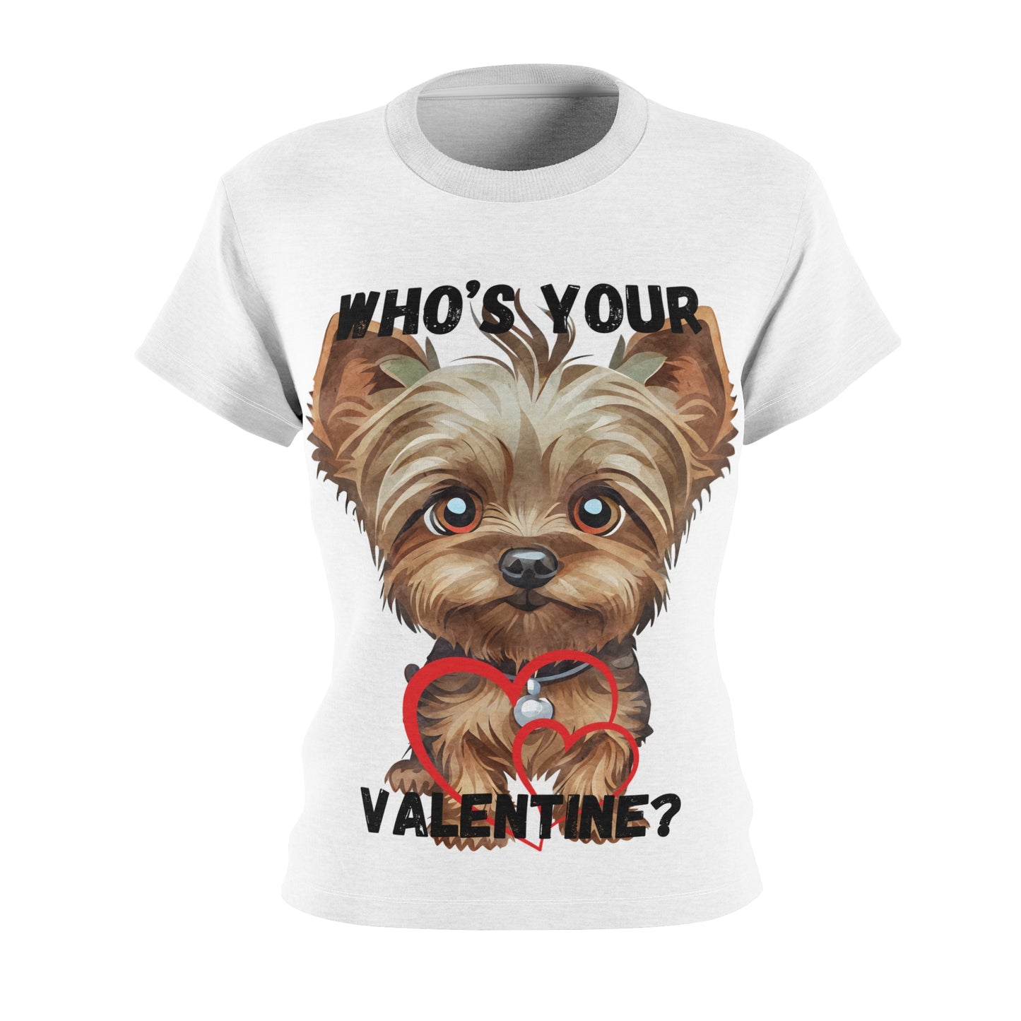 Cute Valentine's Day Women's Dog Lover Tee - 'Who's Your Valentine?'