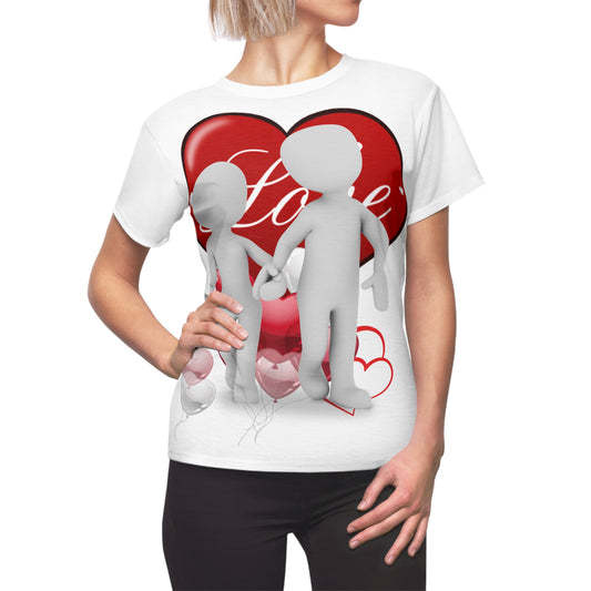 Love Couple Women's Cut & Sew Tee (AOP)