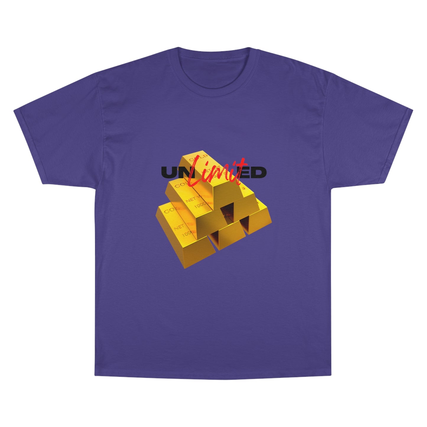 Champion Unlimited Graphic T-Shirt - Bold Gold Design for Trendy Casual Wear