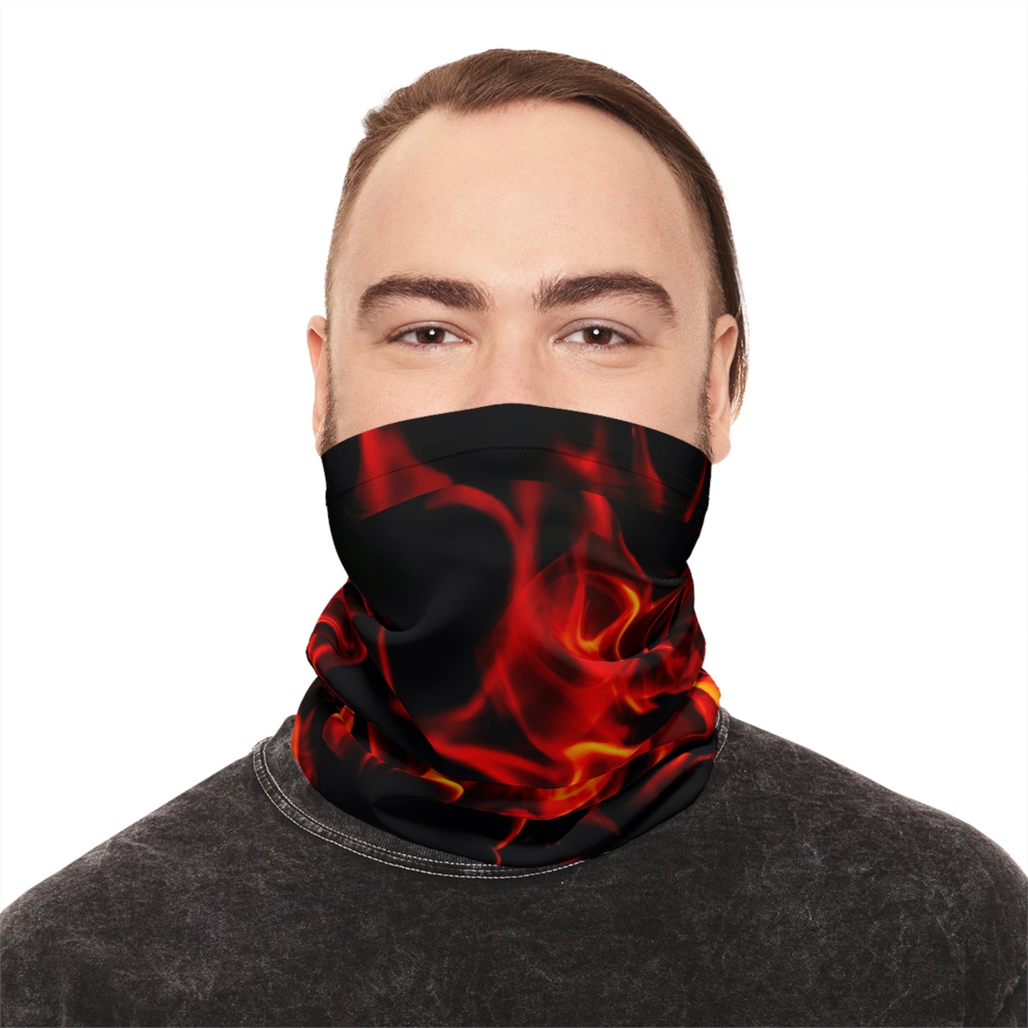 Fire Print Lightweight Neck Gaiter - Versatile Face Cover for Outdoor Adventures