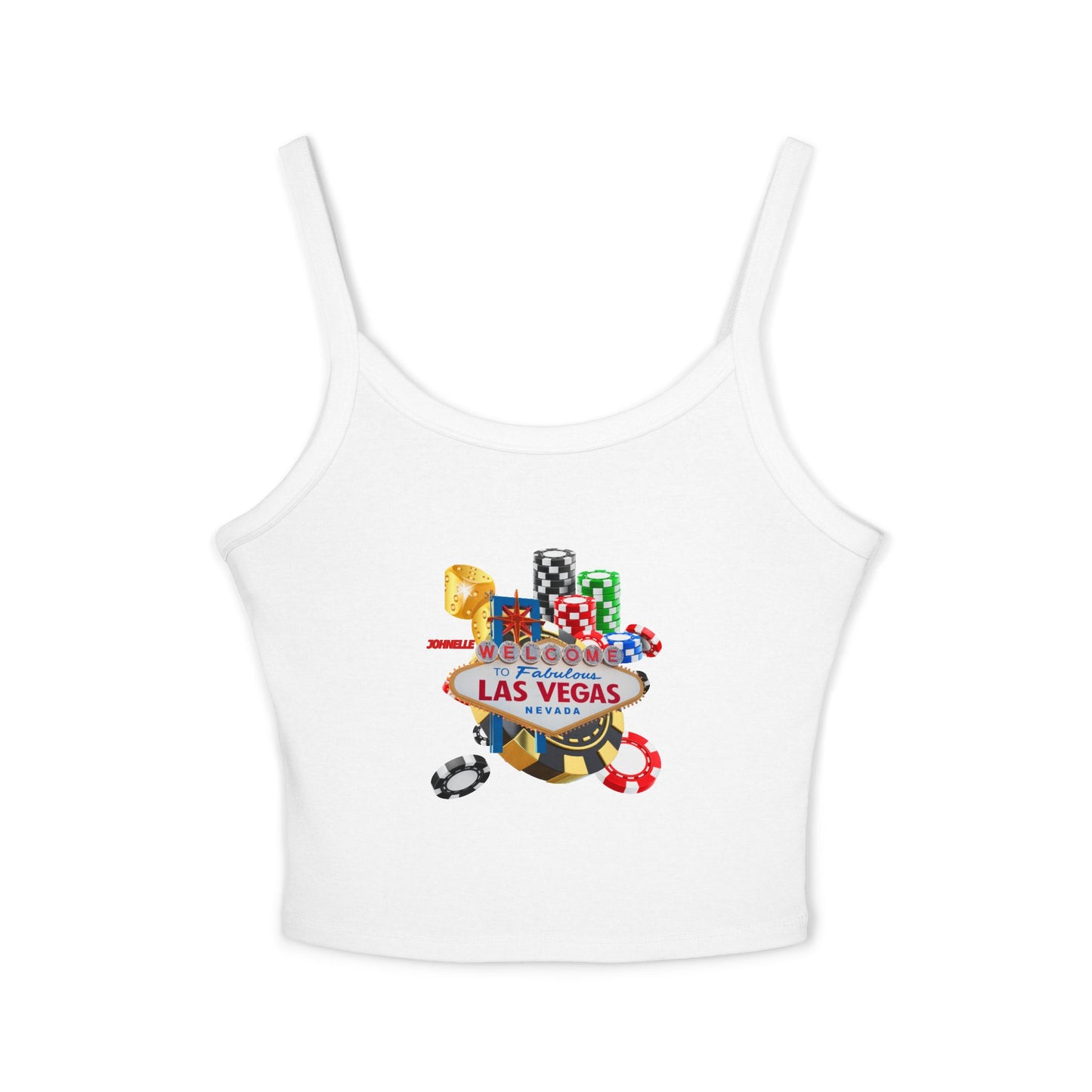 Vegas Night Women's Spaghetti Strap Tank Top - Casino Theme