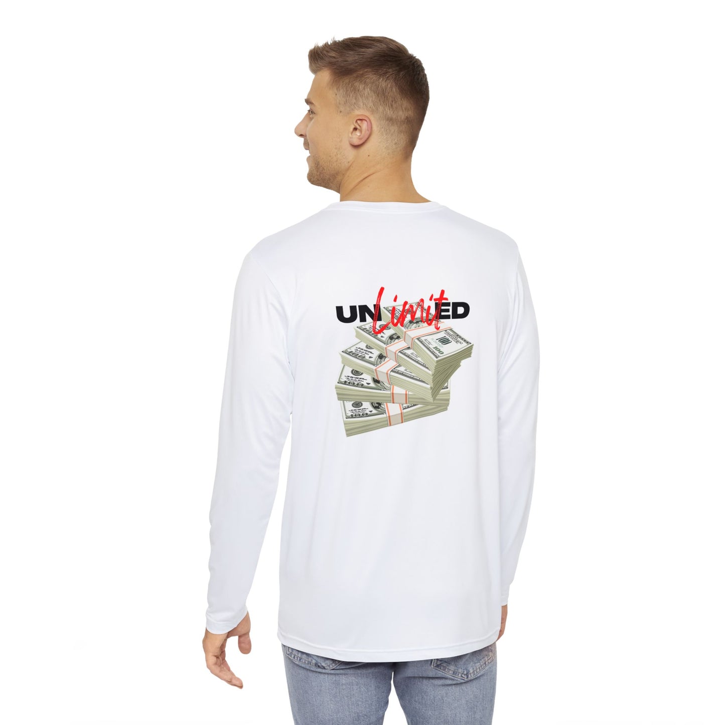 Men's Long Sleeve Shirt - 'Unlimited' Cash Design