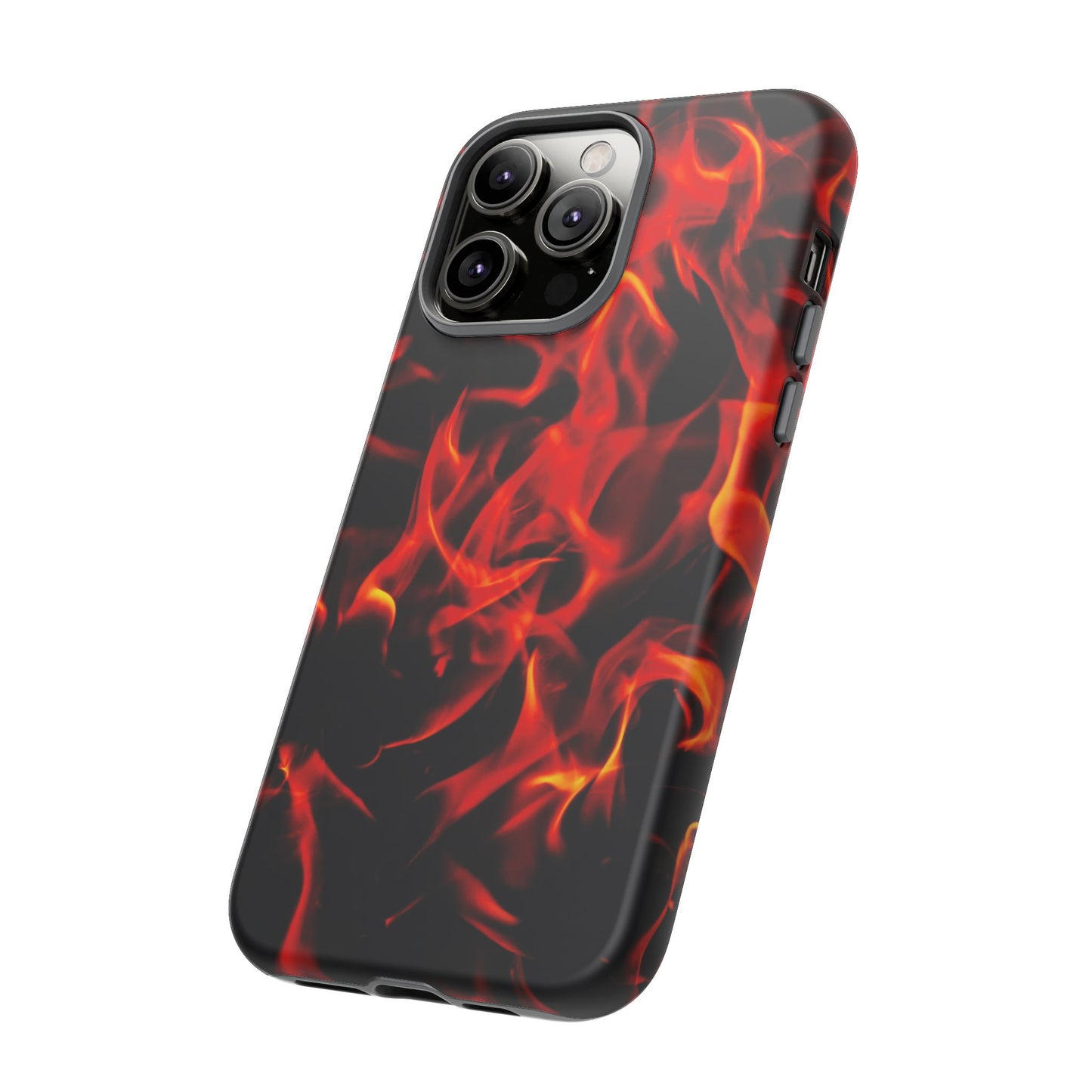 Fire Design Tough Phone Case - Bold Protection with Fiery Vibes