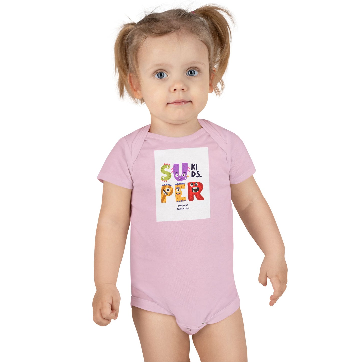 Super Cool Kids Short Sleeve Baby Onesie - Fun, Colorful Baby Apparel