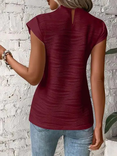 Chic Textured Cap Tee