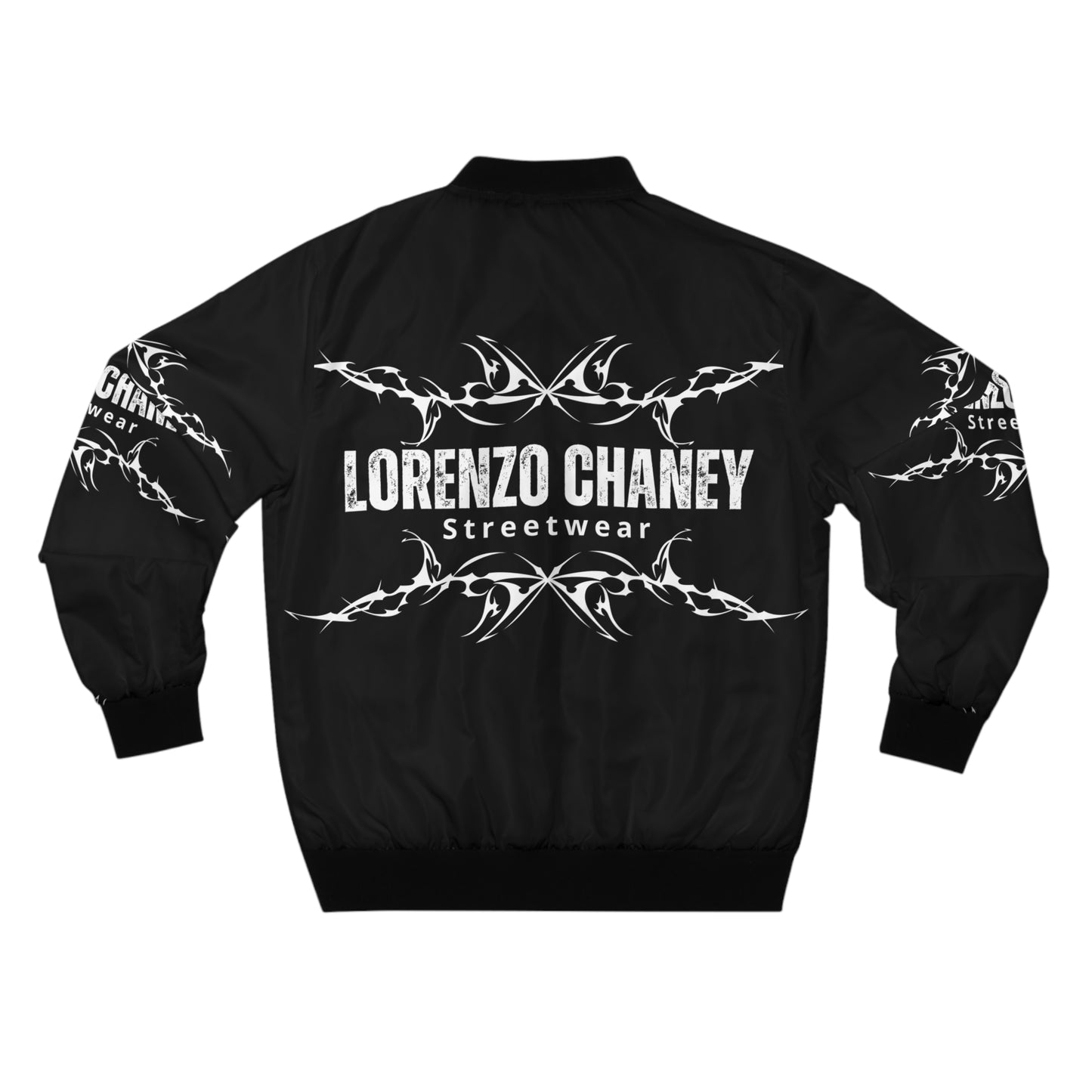 Lorenzo Chaney Streetwear Men's Bomber Jacket - Bold Graphic Design, Urban Style