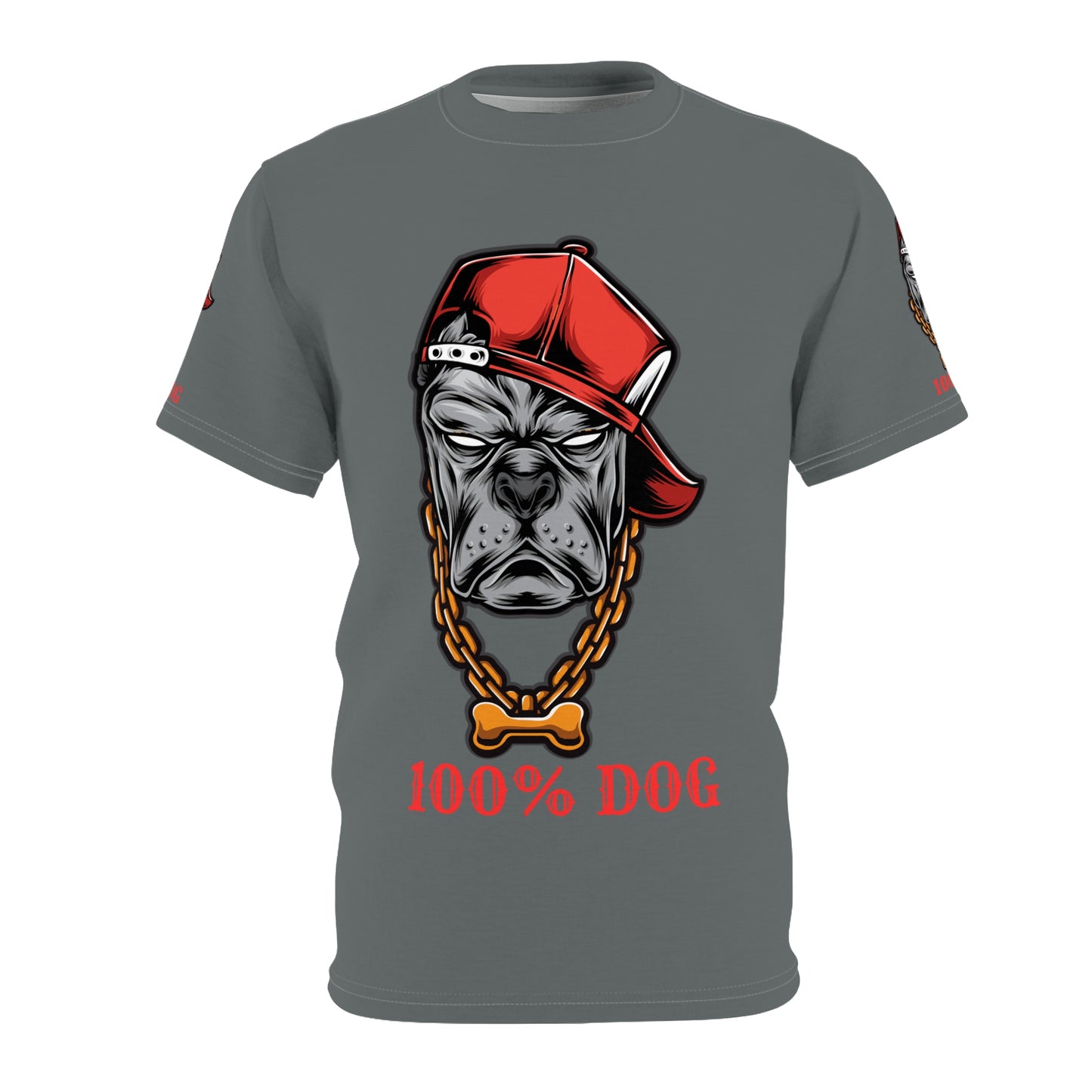 100% Dog Unisex Cut & Sew Tee - Fun Pet Lover's Graphic Shirt