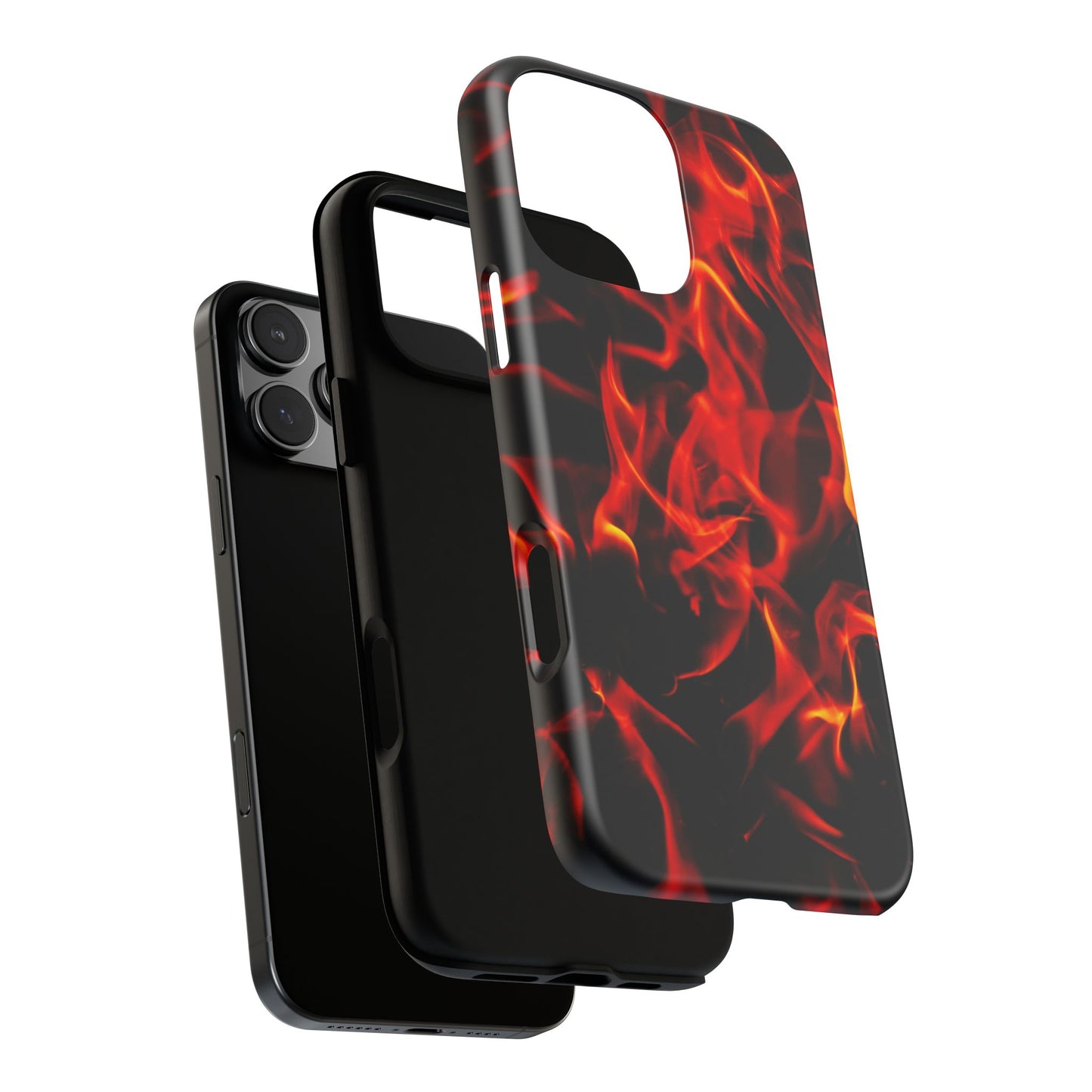 Fire Design Tough Phone Case - Bold Protection with Fiery Vibes