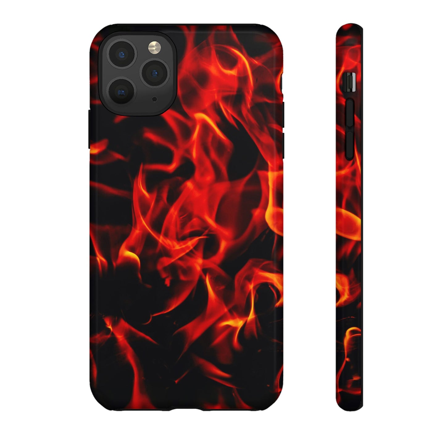 Fire Design Tough Phone Case - Bold Protection with Fiery Vibes