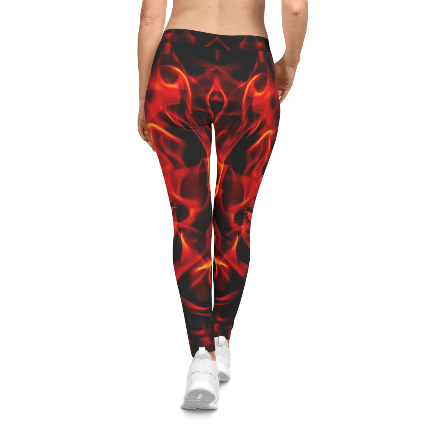 Women's Fire Pattern Casual Leggings - Stylish & Comfortable Activewear