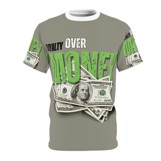 Loyalty Over Money Unisex Cut & Sew Tee - Stylish and Bold Graphic Tee for Financial Freedom Enthusiasts