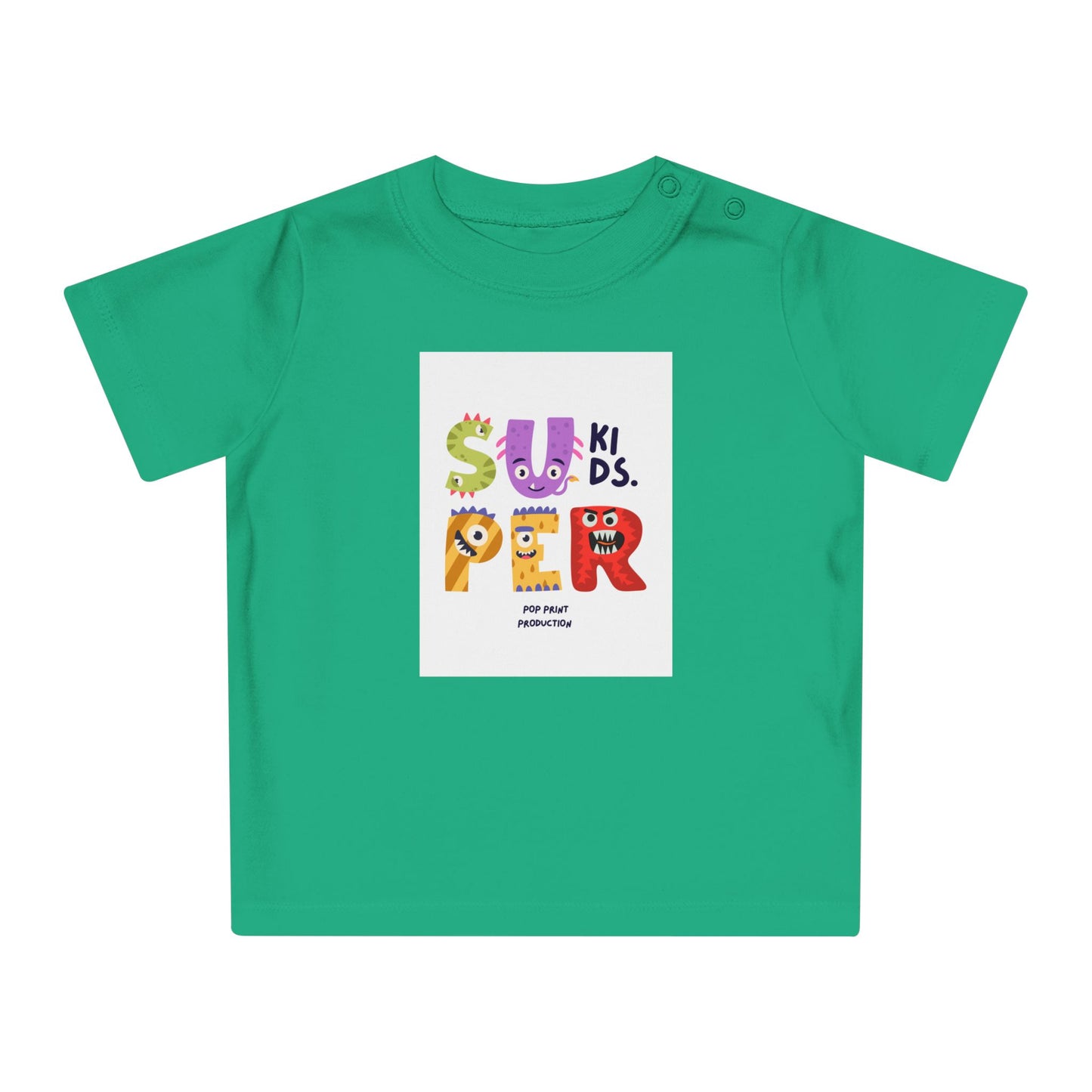 Super Kids Baby T-Shirt - Cute Cartoon Design for Playful Infants