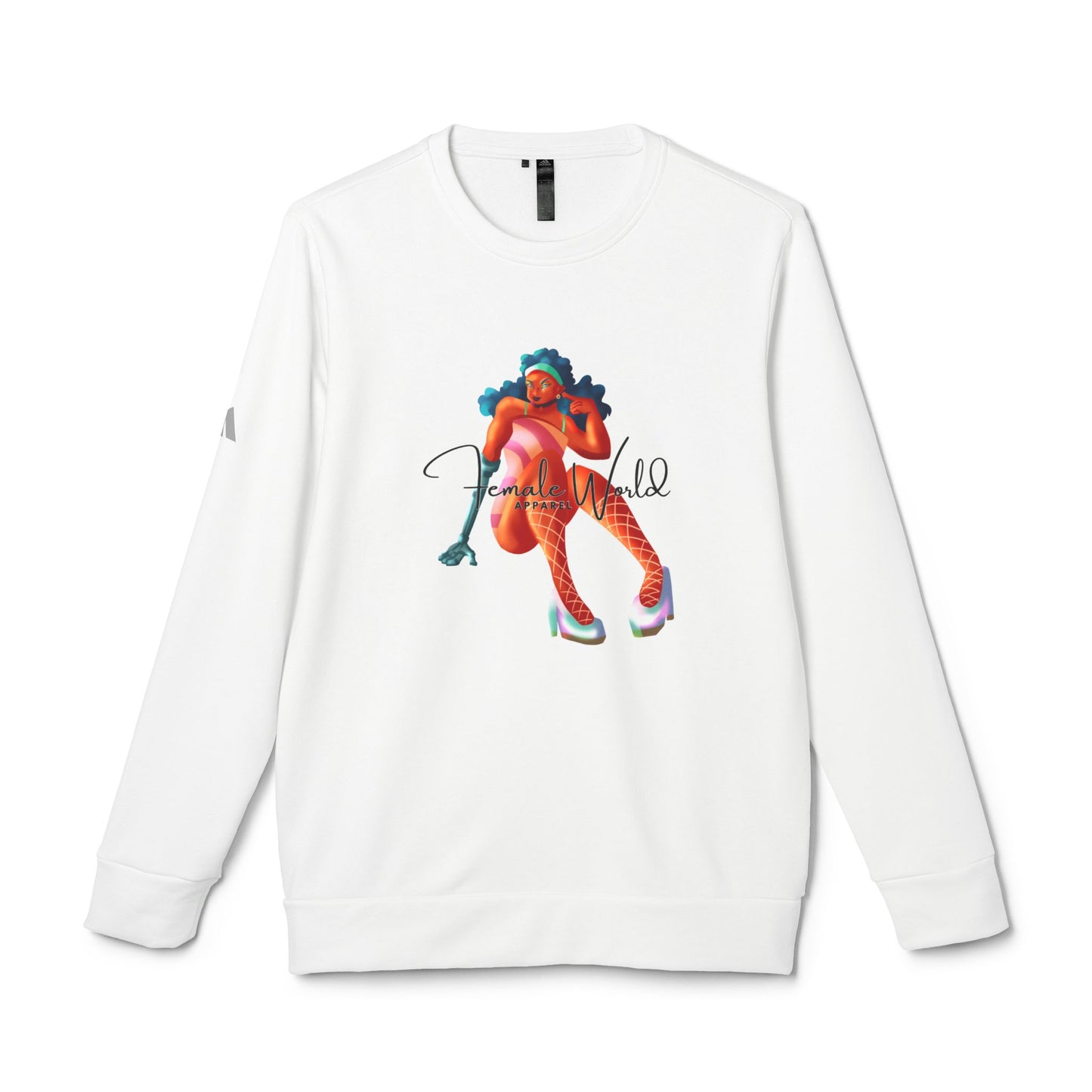 Stylish Unisex Fleece Crewneck Sweatshirt with Art Design