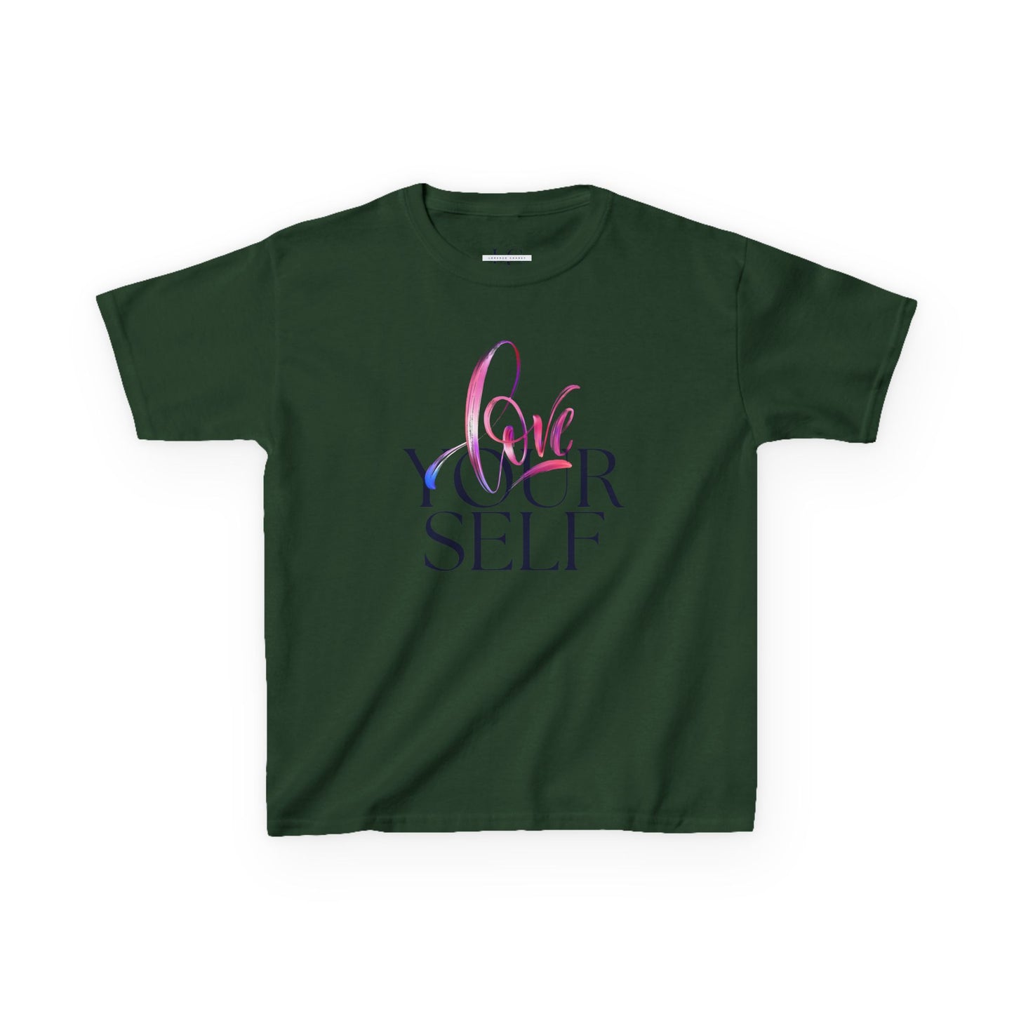 Kids 'Love Yourself' Heavy Cotton Tee - Positive Vibes & Self-Esteem T-Shirt