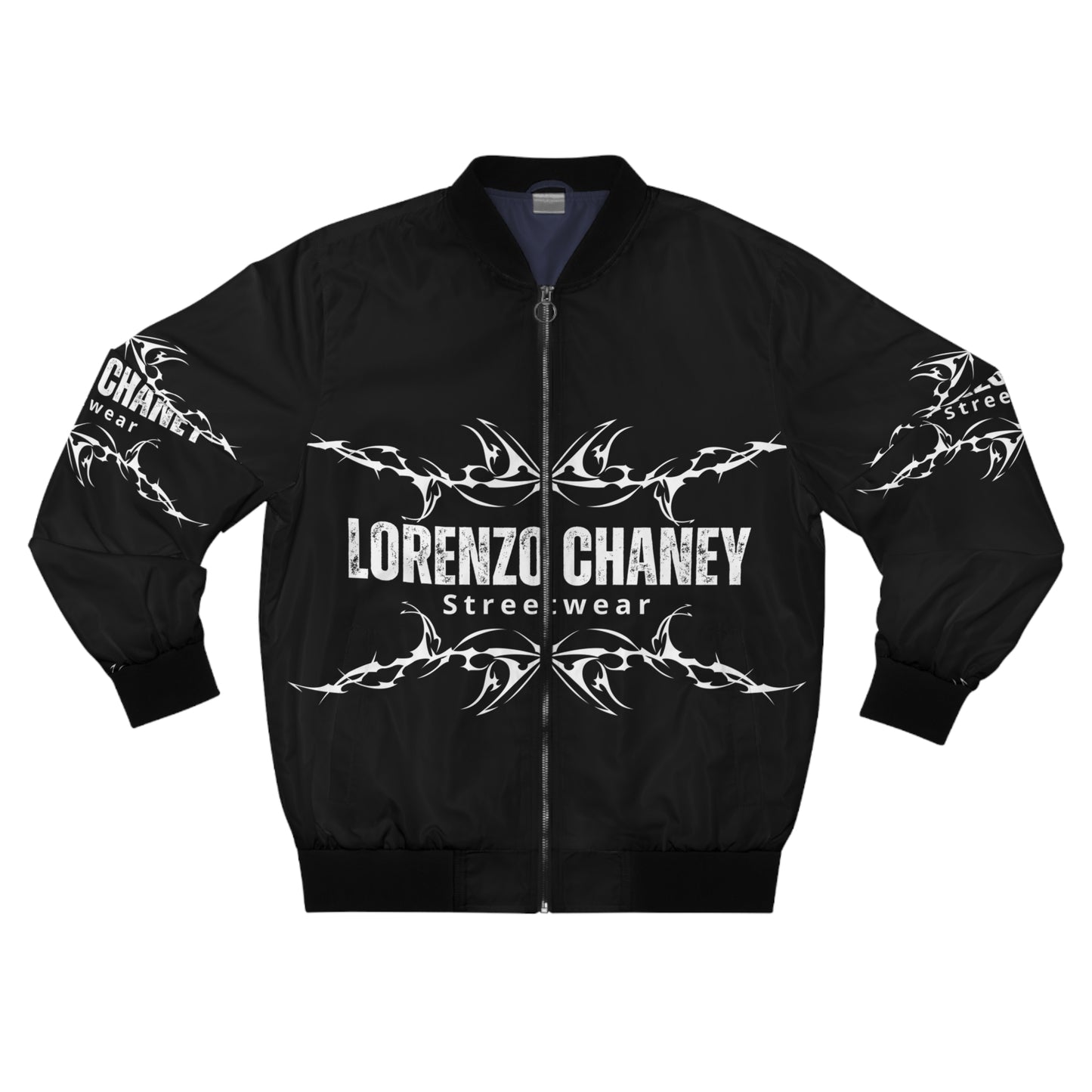 Lorenzo Chaney Streetwear Men's Bomber Jacket - Bold Graphic Design, Urban Style