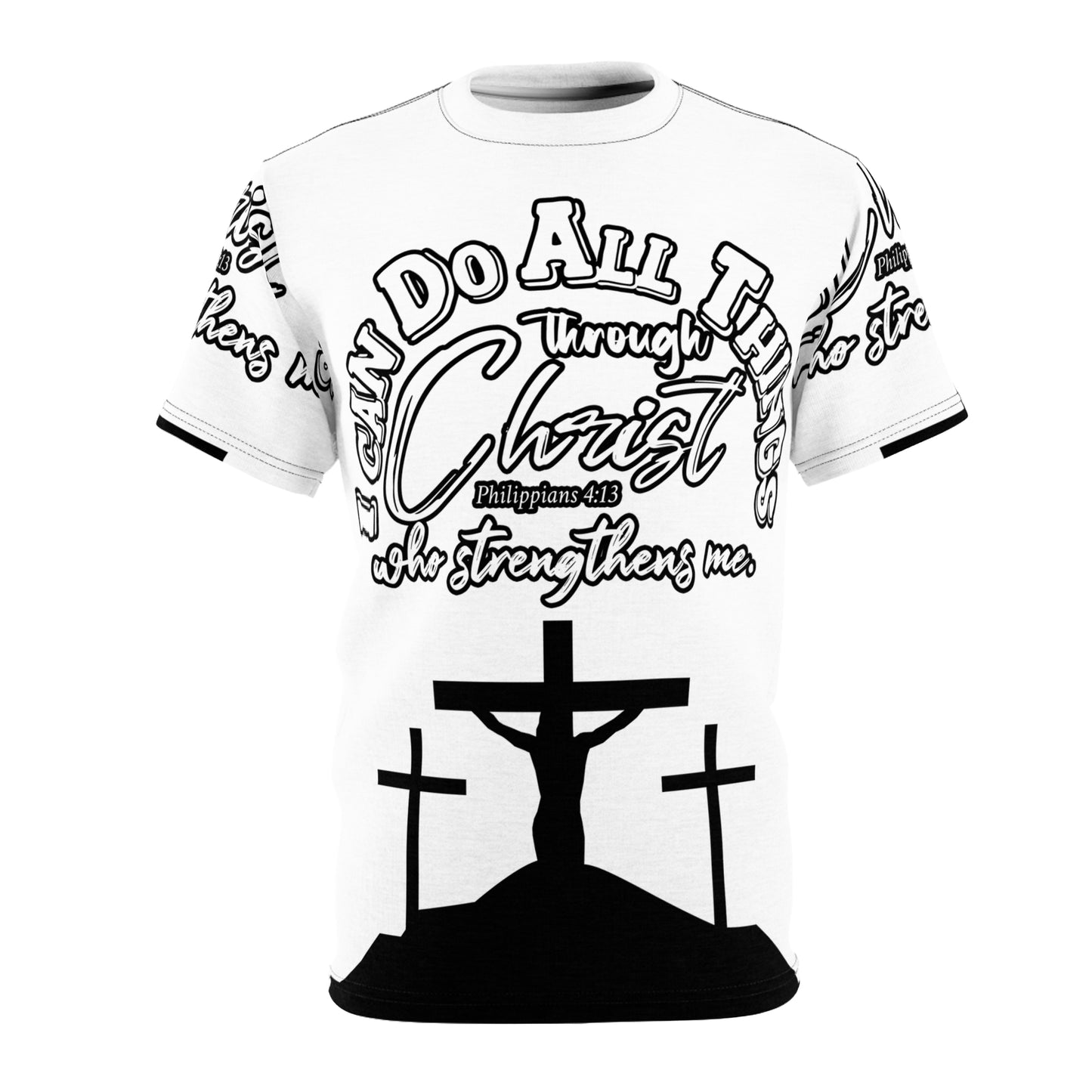 Christian Faith Unisex Cut & Sew Tee - "I Can Do All Things Through Christ" Design