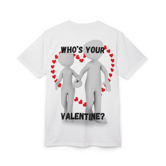 Valentine's Day Unisex Tee - 'Who's Your Valentine?' Graphic T-Shirt